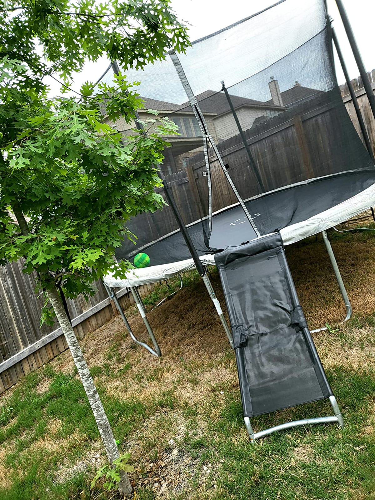 The Original Trampoline Slide and Climber Universal Trampoline Ladder Alternative Heavy Duty Steel Construction Fold and Stow Safely Easy to Climb & Slide customer photo 1