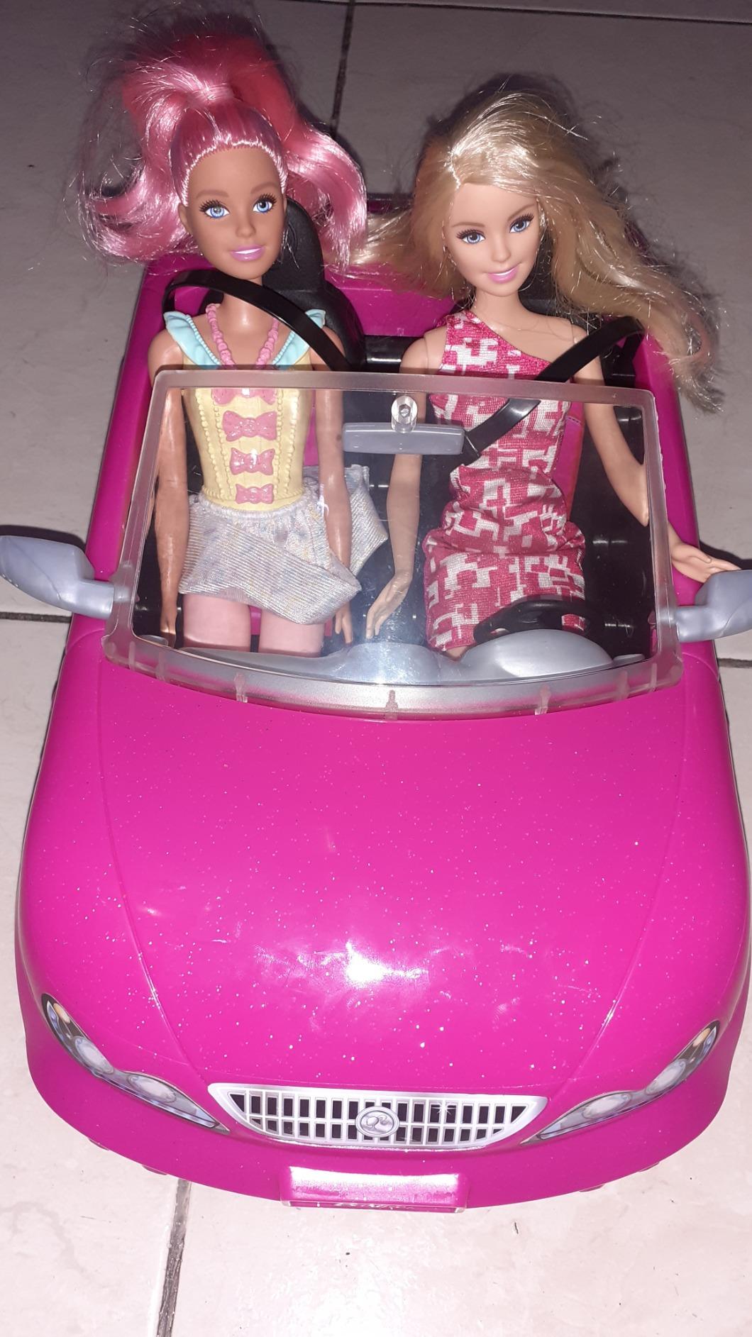 Barbie Playset with Sparkly Pink 2-Seater Toy Convertible Car Featuring Glam Details & Fashion Doll in Sundress & Sunglasses (Amazon Exclusive) customer photo 1