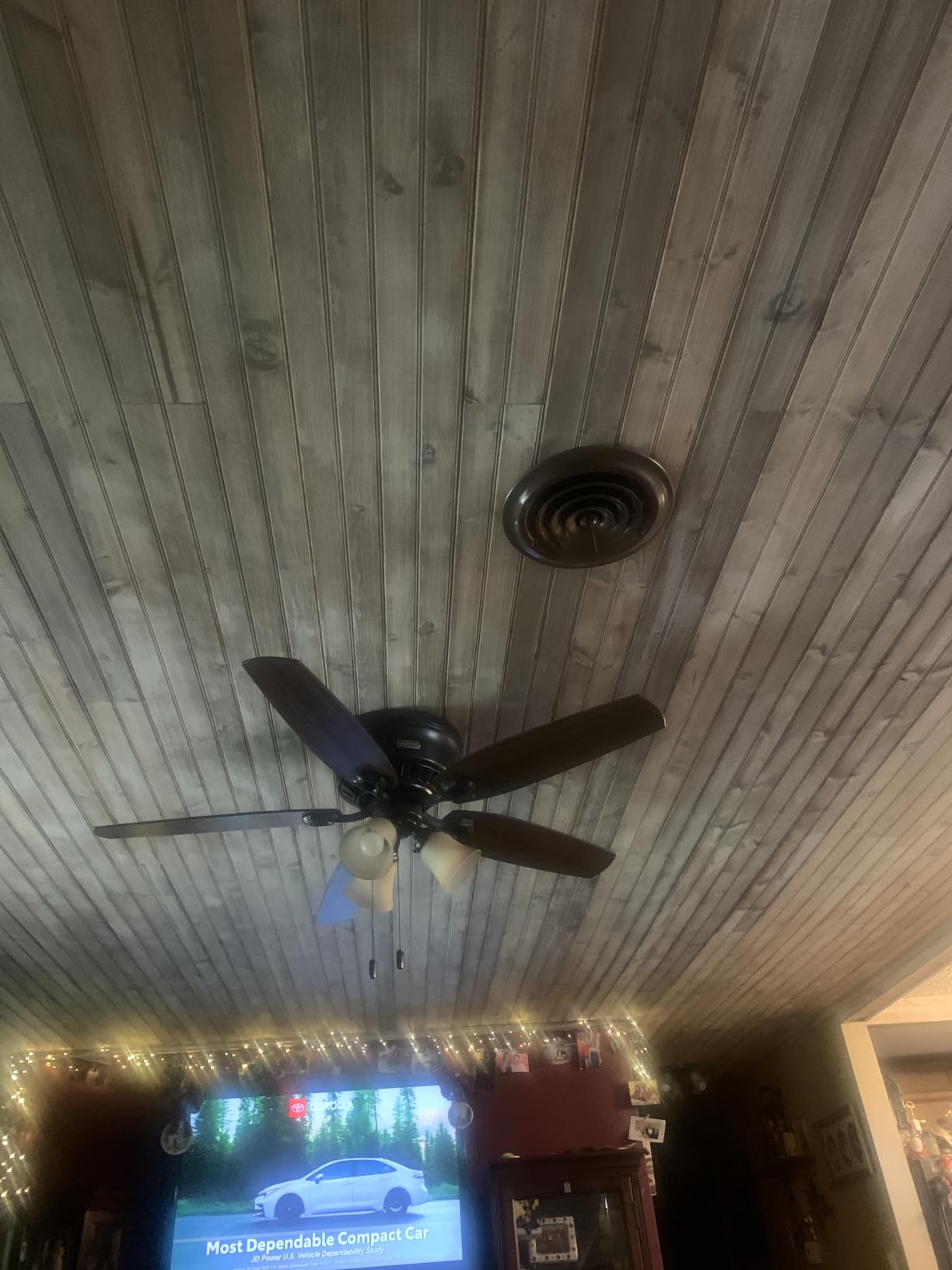 Hunter Builder, Indoor, Ceiling Fan, with LED Lights, 52 inch, Snow White customer photo 1