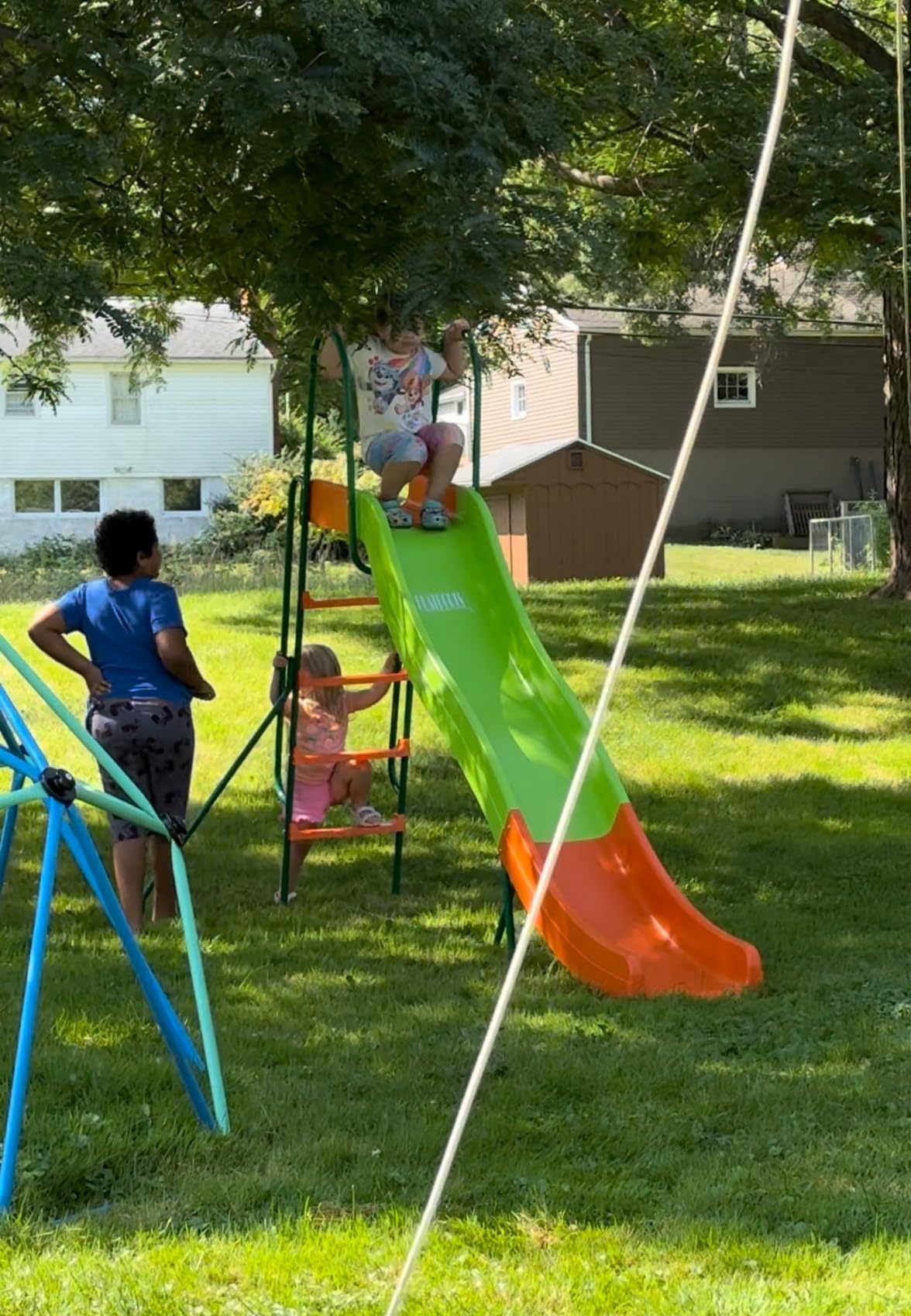 PLATPORTS Extra Large 10 Ft Water Slide for Kids, Indoor & Outdoor – Freestanding Wave Slide Converts to Water Slide via Hose Connector, Hose Clamps Included, Backyard Lawn Summer Fun, Ages 3 to 10 customer photo 1