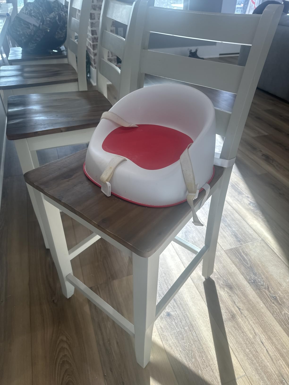 Prince Lionheart Baby Booster Squish Seat for Dining Table, Soft Seat with 3-Point Harness and Dual-Strap System for Toddler customer photo 1
