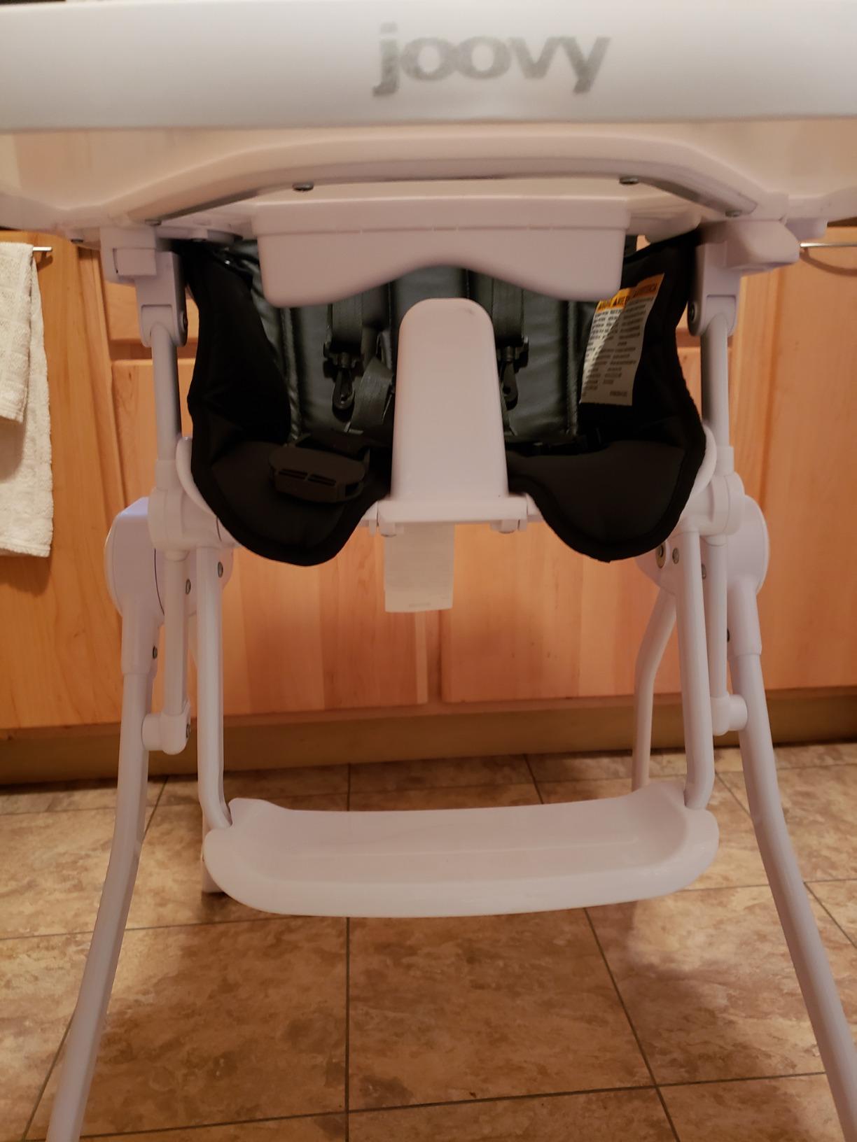 Joovy Nook High Chair Featuring Four-Position Adjustable Swing Open Tray, and Removable, Dishwasher-Safe Tray Insert for Easy Cleaning - Folds Down Flat for Easy Storage (Charcoal) customer photo 2