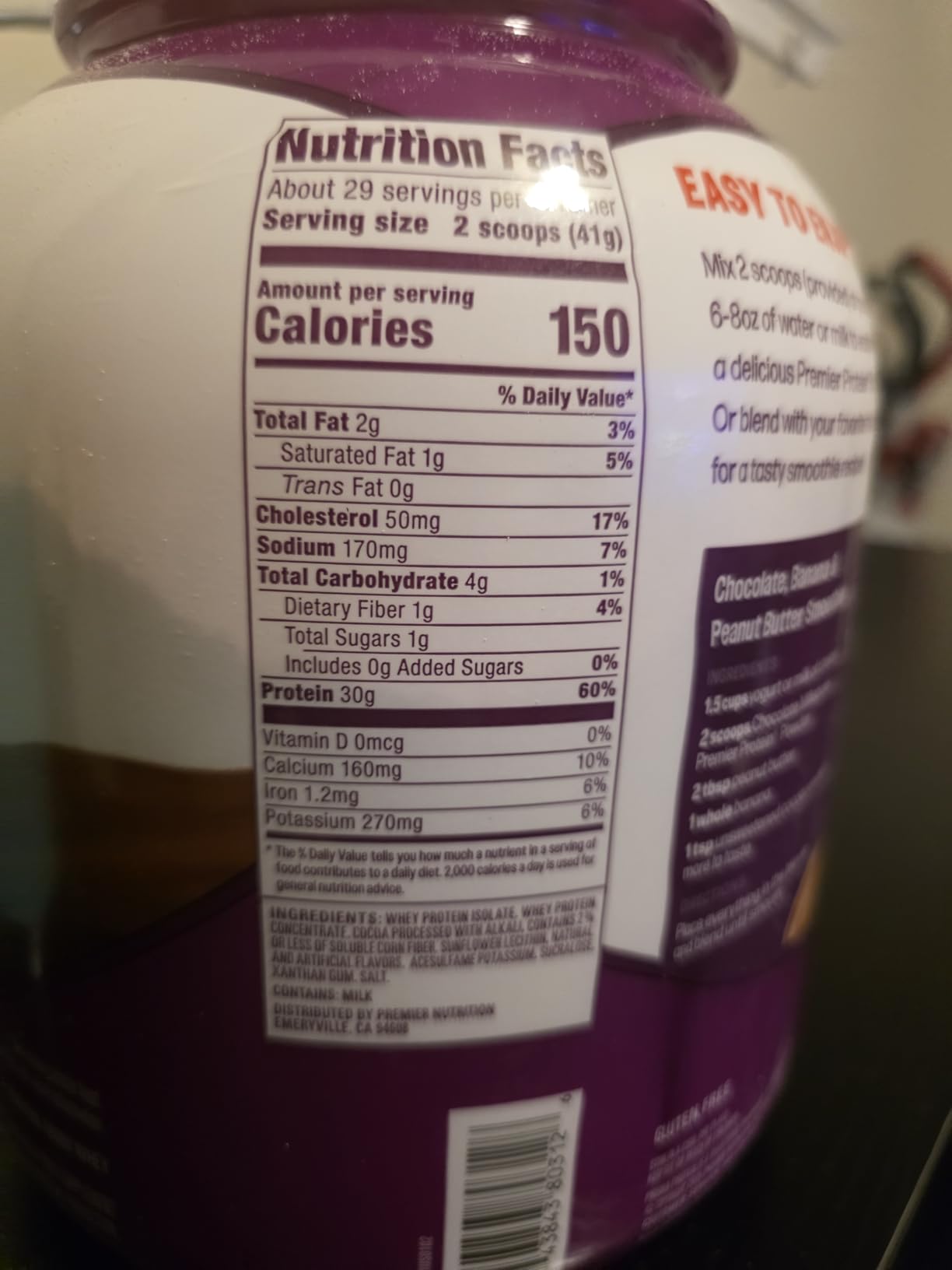 Premier Protein 30g High Protein Powder, 100% Whey, Chocolate, 17 Servings customer photo 1