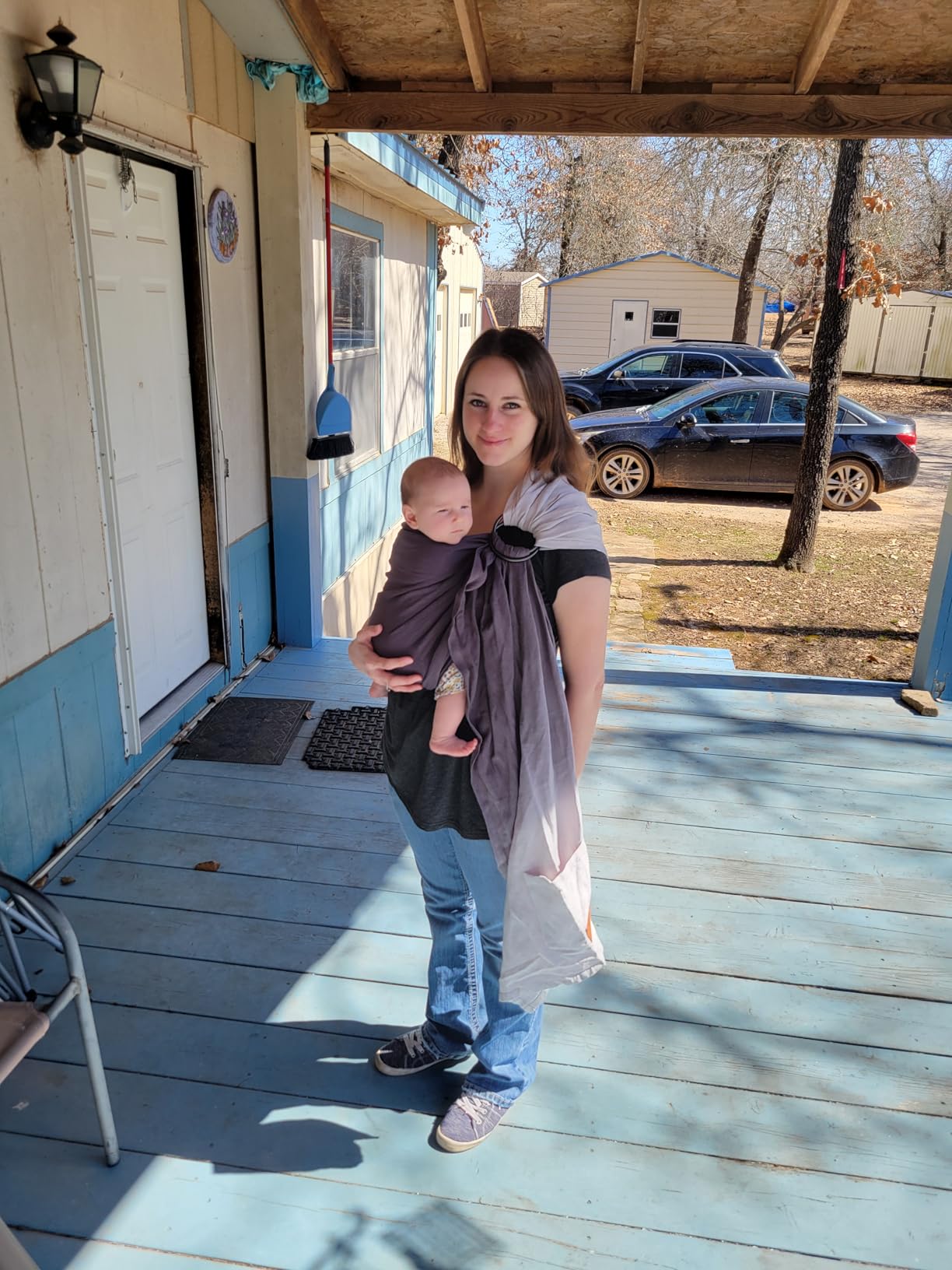 Nalakai Ring Sling Baby Carrier, Soft Linen Baby Sling, Baby Wrap, Comfort, Style, and Giving Back - Carry Your Little One with Love customer photo 2