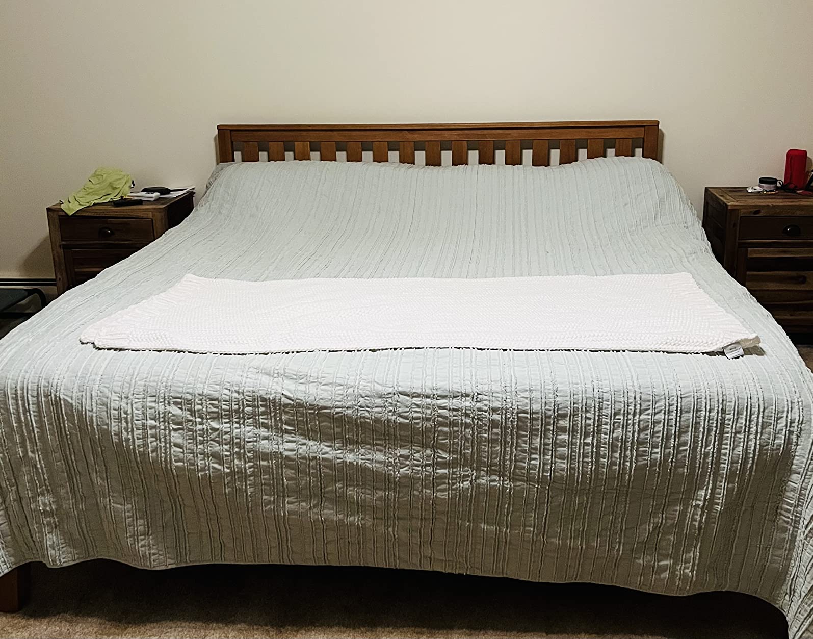 Zinus Alexia Solid Wood Platform Bed Frame with Headboard, King customer photo 2