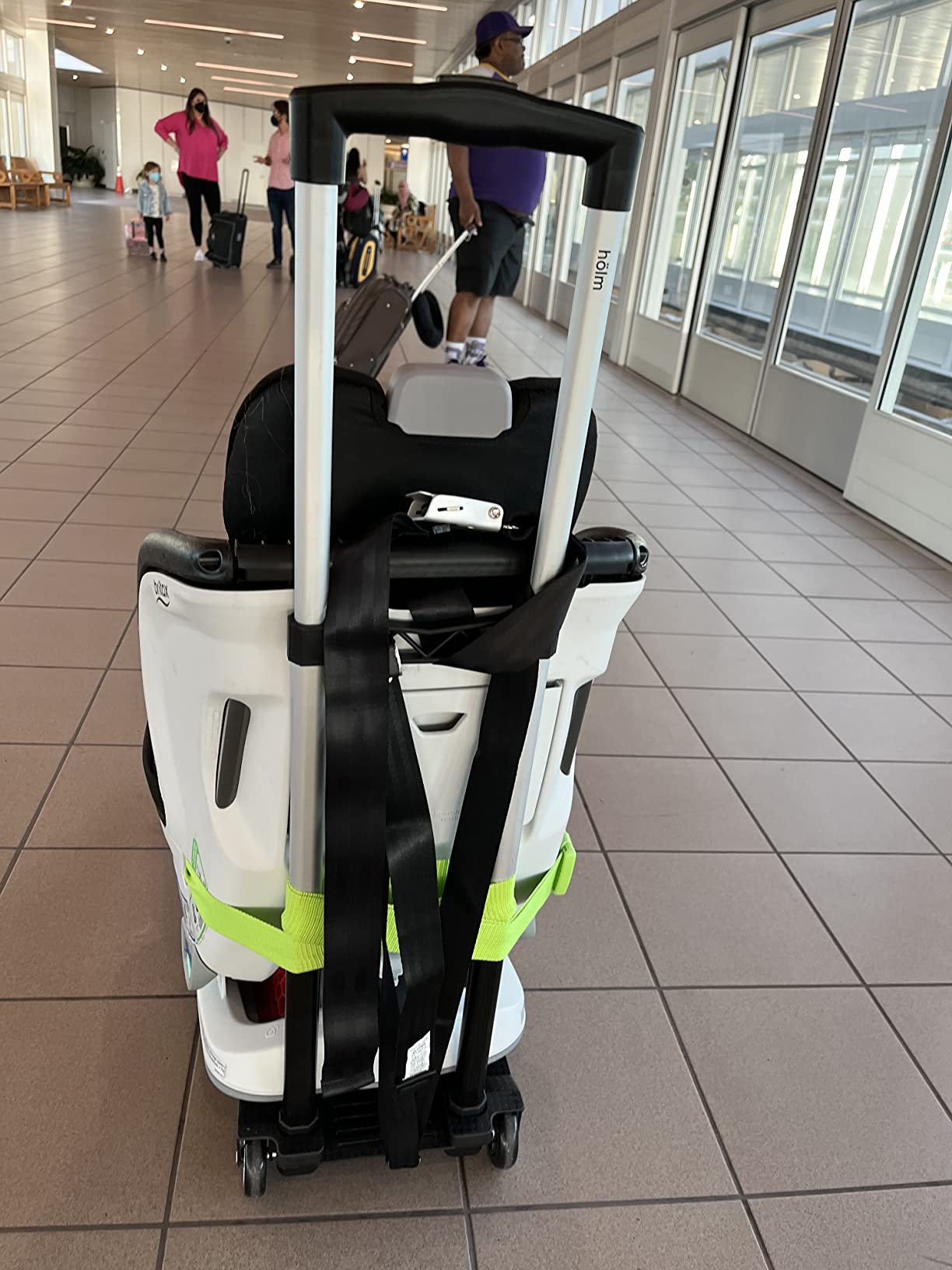 Holm Airport Car Seat Stroller Travel Cart and Child Transporter - A Carseat Roller for Traveling. Foldable, storable, and stowable Under Your Airplane seat or Over Head Compartment. customer photo 2