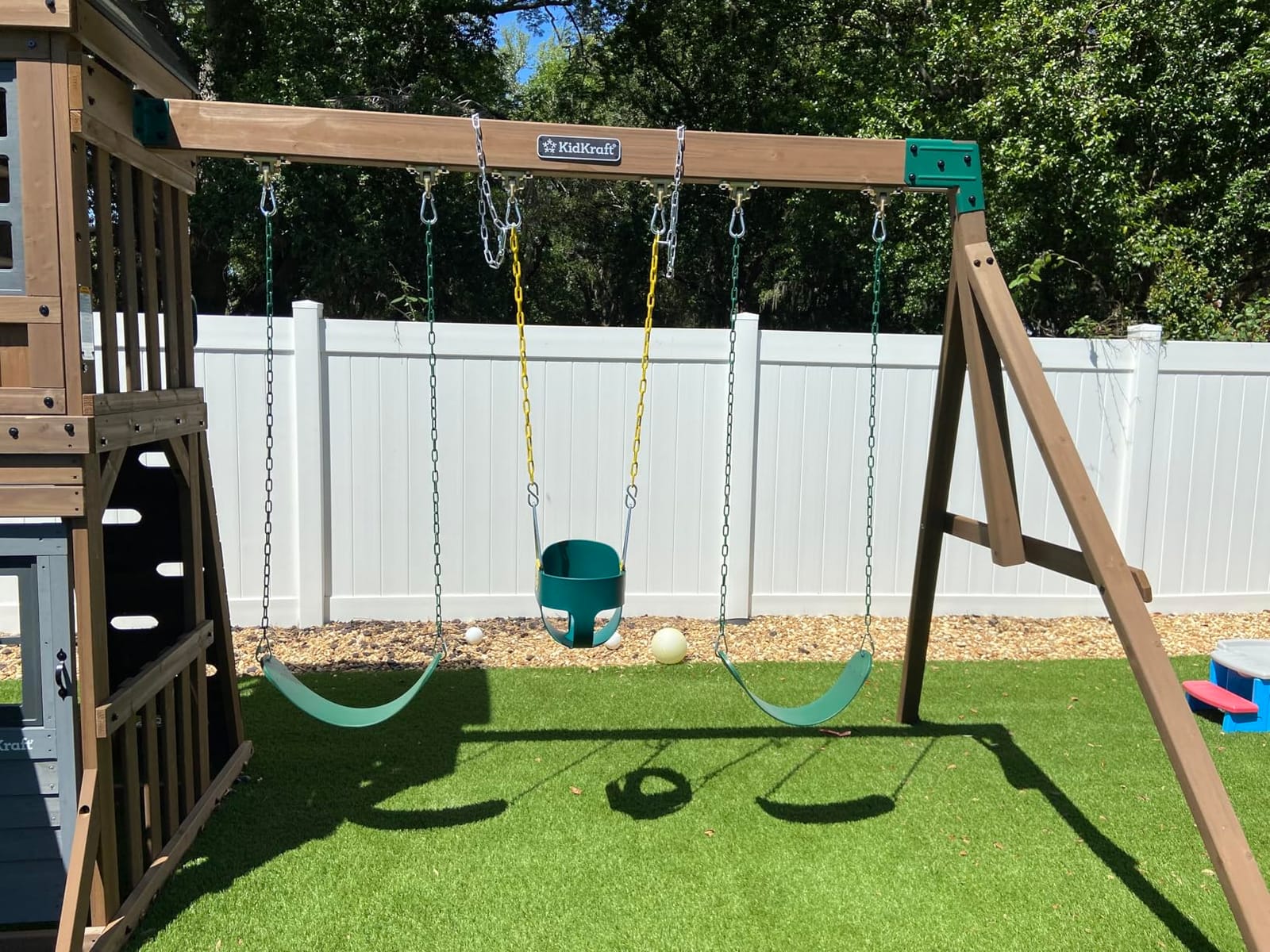 Take Me Away Pink Swing Seat - Heavy Duty High Back Full Bucket Toddler Swing Seat Chain Plastic Coated Baby Swing Outdoor - Playground Swing Set Accessories Replacement customer photo 1