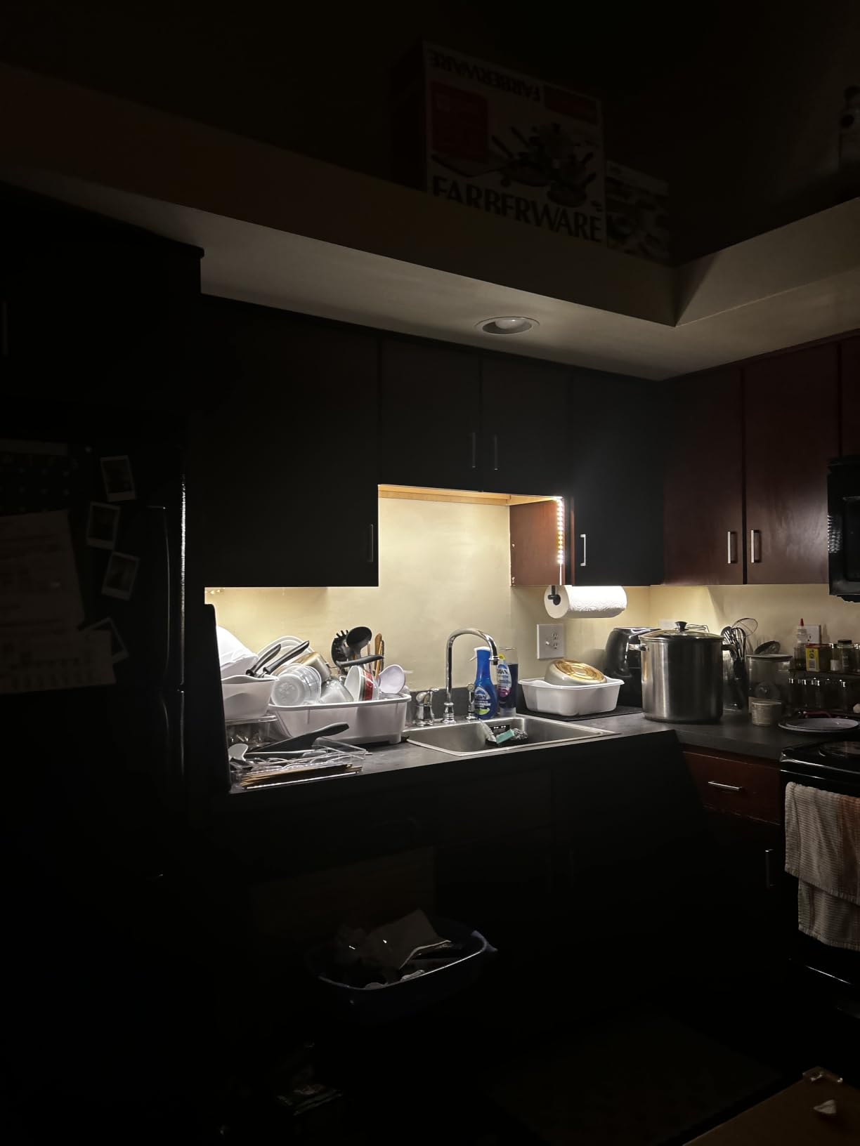 WOBANE Under Cabinet Lighting Kit,6.6 Feet Flexible LED Strip Lights Bar customer photo 1