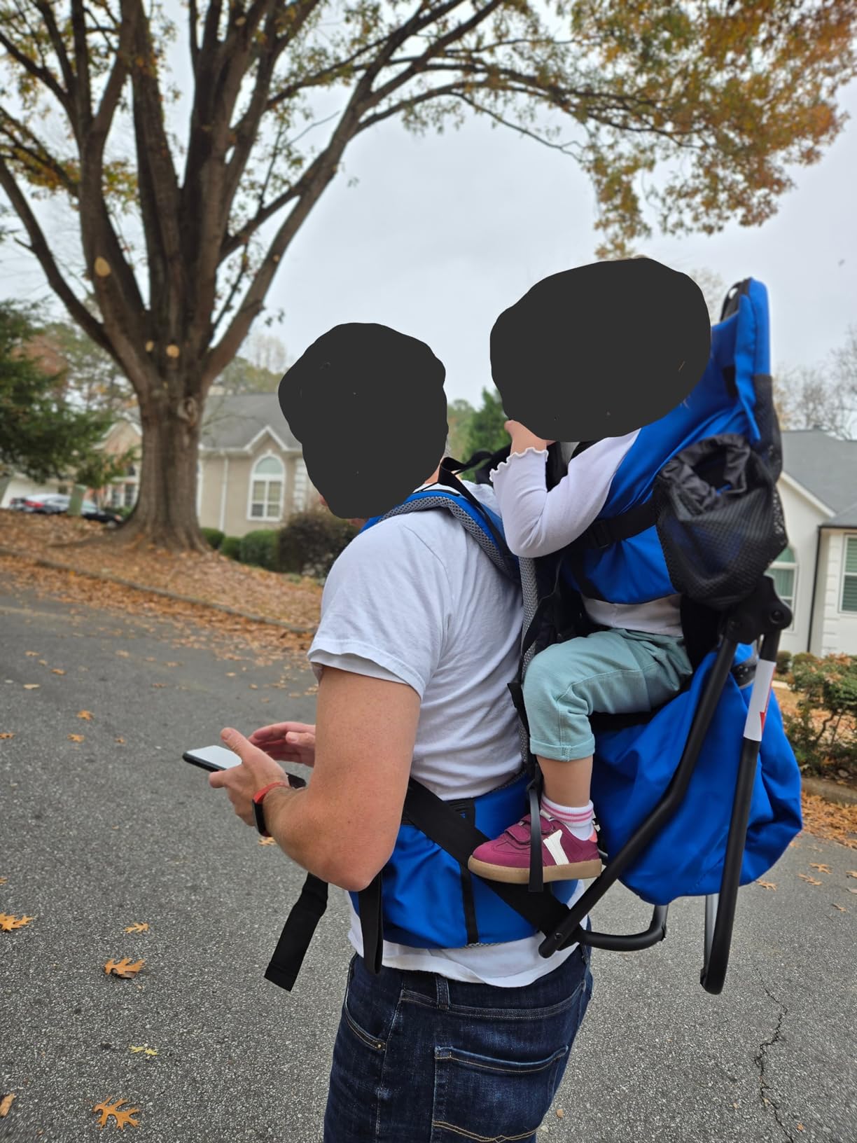ClevrPlus Cross Country Baby Backpack Carrier, Grey, Toddler Hiking Backpack with Comfortable Seat, Adjustable Straps & Belt, Foldable Frame Lightweight Large Capacity Child Carrier for Outdoor customer photo 2