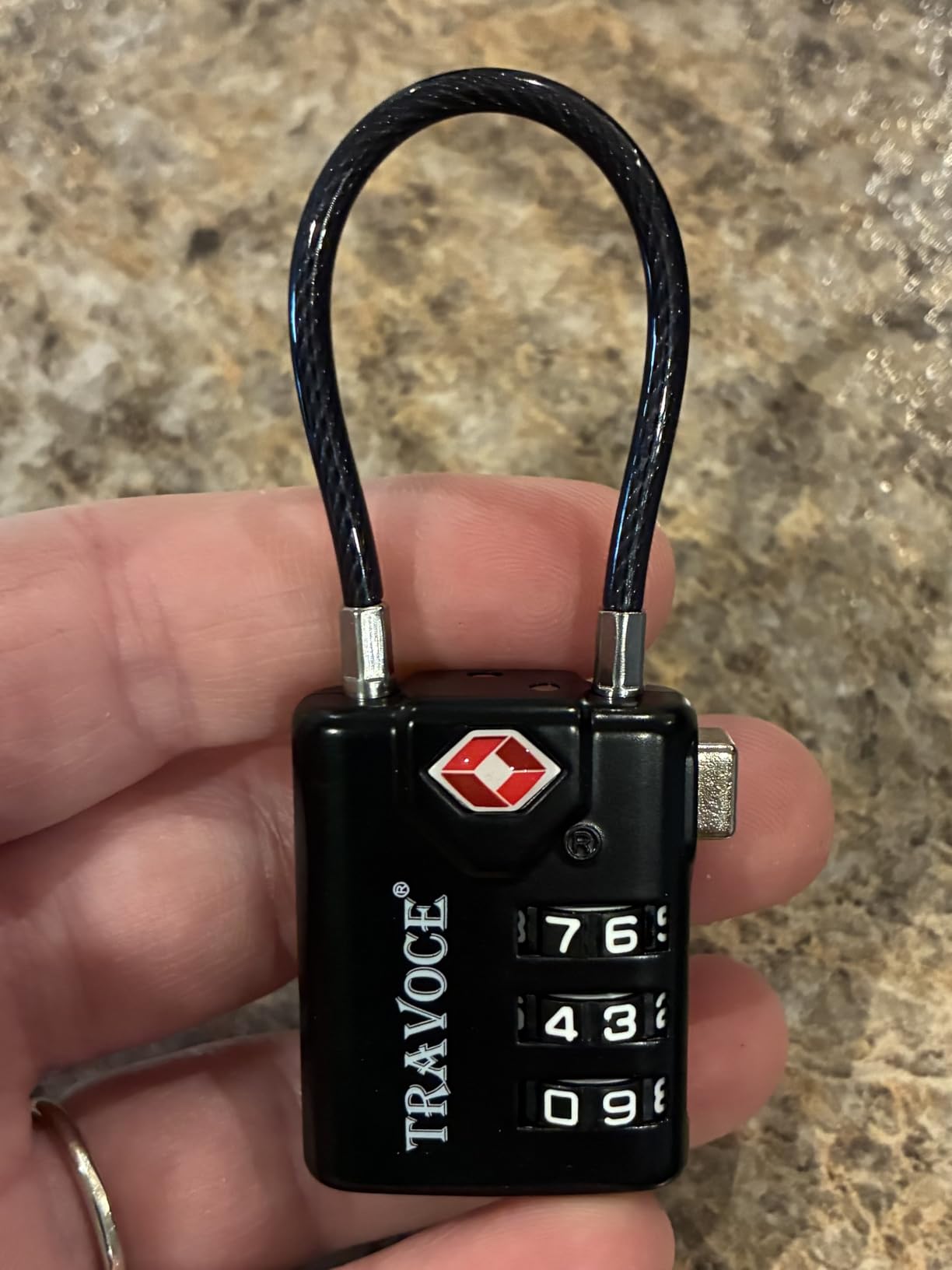 TRAVOCE TSA Approved Luggage Locks, Combination Cable Locks, 4 Pack, Black customer photo 2