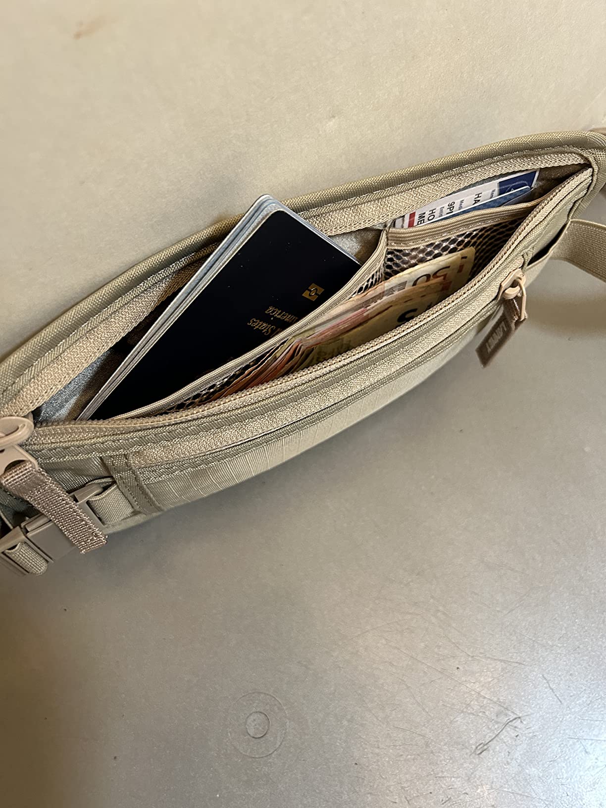 Money Belt for Travel Women and Men Slim Hidden Travel Wallet with RFID Blocking customer photo 1