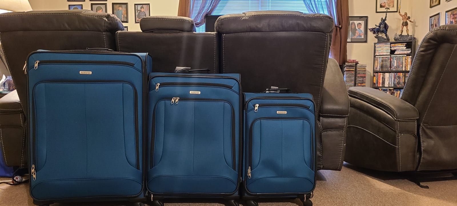American Tourister Pop Max Softside Luggage with Spinner Wheels, Teal, 3-Piece Set (21/25/29) customer photo 2