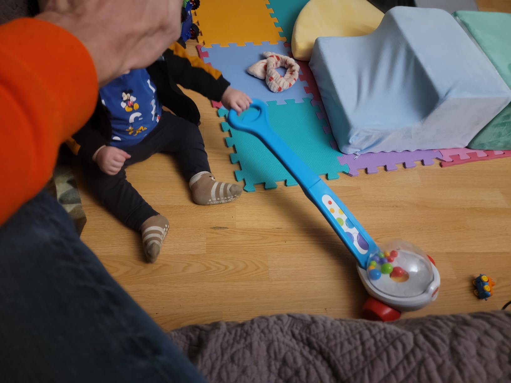 Fisher-Price Corn Popper, Blue Push-Along Toy customer photo 2