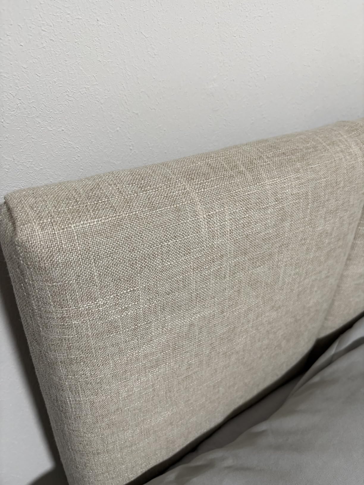 HAOBO Home Upholstered Headboard Foldable King Size Headboards Eastern King/California King Linen Panel with Height Adjustments customer photo 2