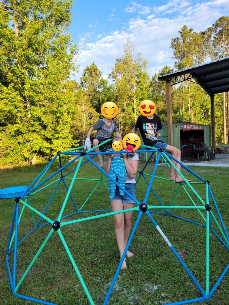 Zupapa 10FT Climbing Dome, Outdoor Jungle Gym for Kids with Climbing Grip - Geometric Dome Climber Outdoor Playset and Easy Assembly Outdoor Play Equipment for Kids (Purple, 10FT) customer photo 2