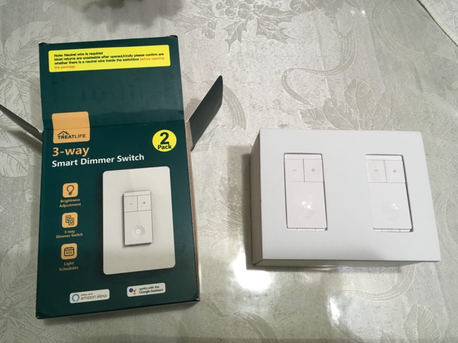 TREATLIFE 3 Way Smart Dimmer Switch 2 Pack, 2 Master Dimmer Switch Compatible with Alexa, Google Assistant, 2.4GHz WiFi Light Switch APP Remote Control, Neutral Wire Needed, Schedule, No Hub Required customer photo 1