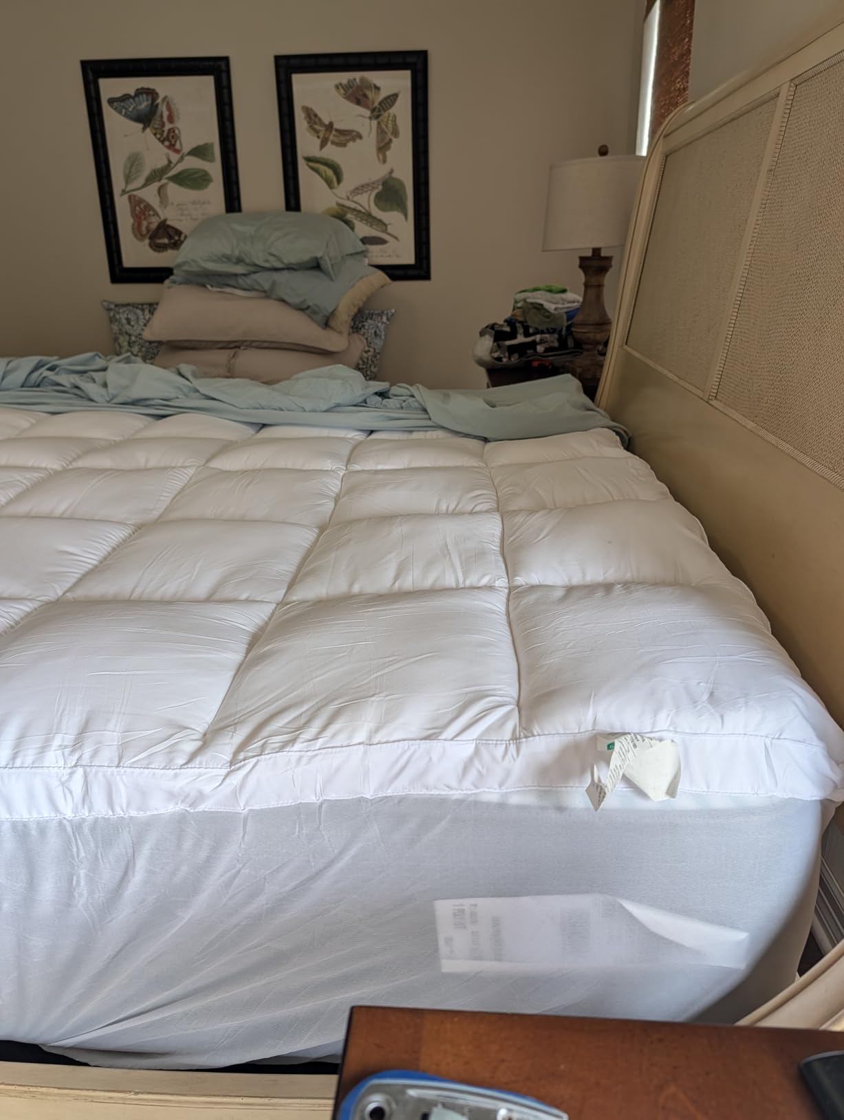 ELEMUSE King Mattress Topper, Extra Thick Pillow Top Mattress Pad Cover customer photo 2