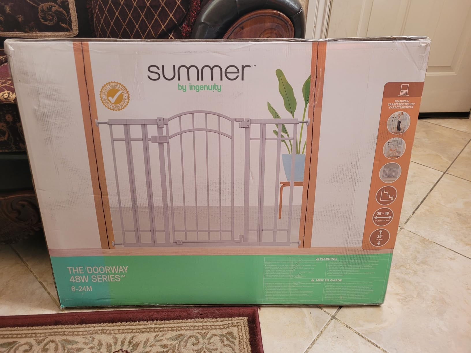 Ingenuity Extra Tall & Wide Safety Pet and Baby Gate, 29.5