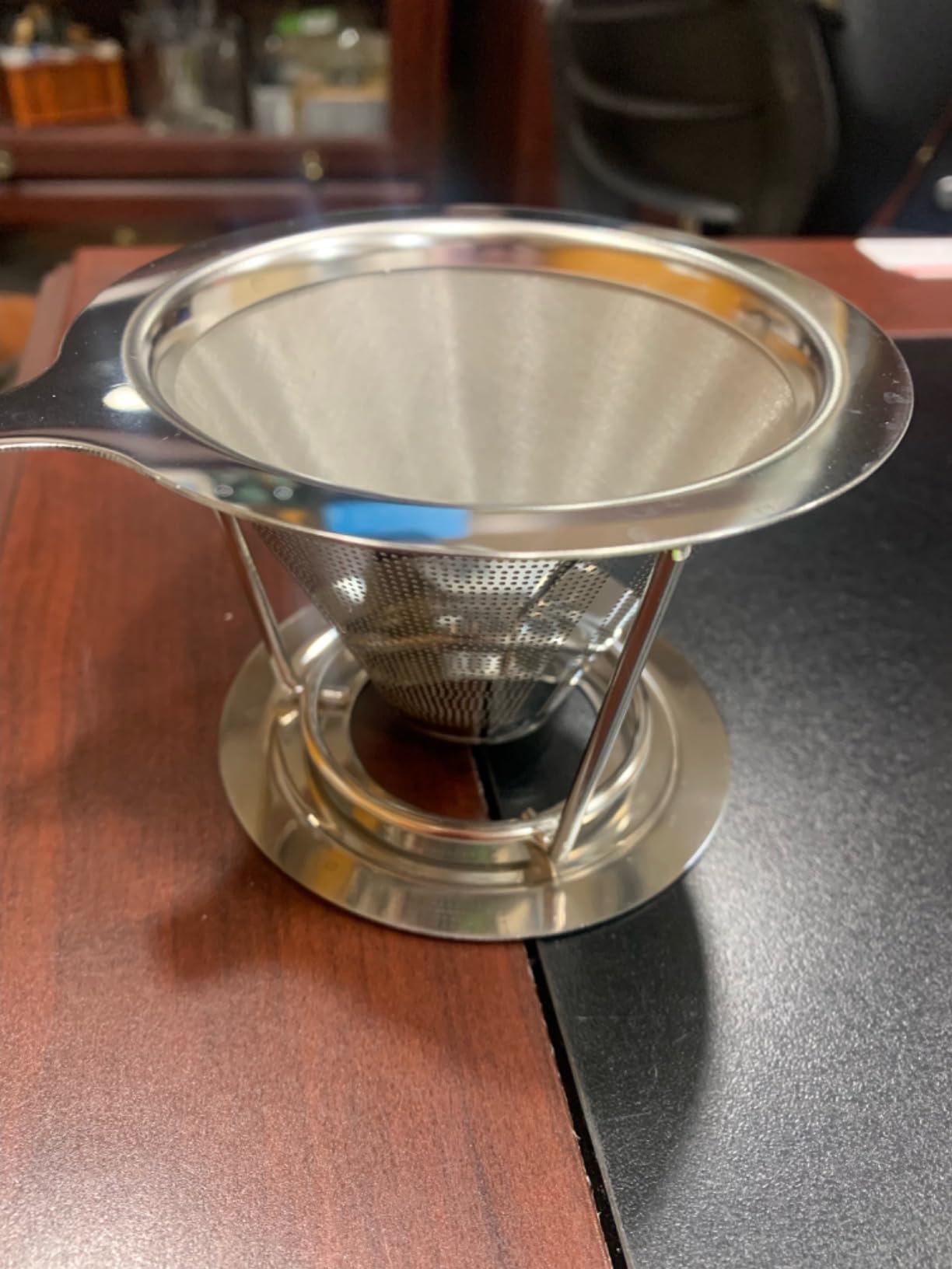 Pour Over Coffee Maker,Portable Stainless Steel Reusable Coffee Filter, Mini Collapsible Paperless Single Serve 1 Cup Coffee Dripper Cup Easy To Clean For Travel Camping customer photo 2