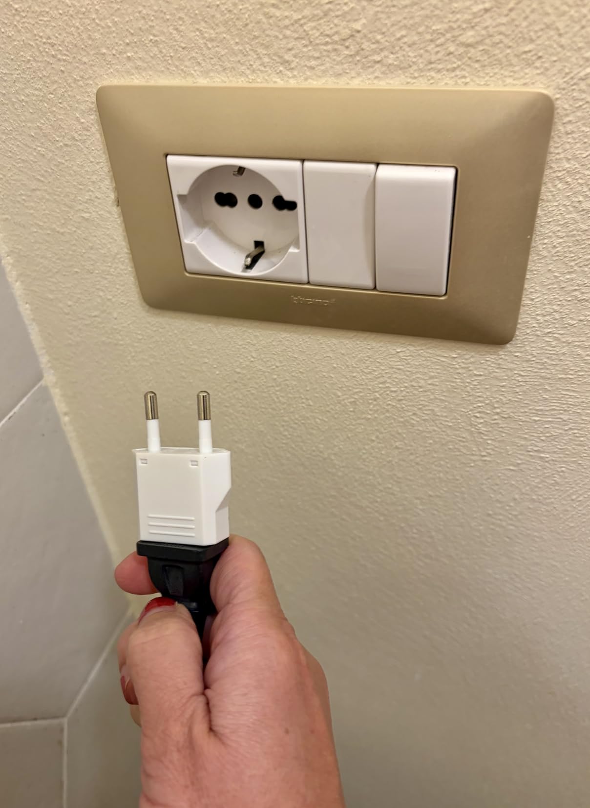 6 Pack US to Europe Plug Adapter - Type C European Travel Adapter, Wall Plug Power Converter for Europe (White) customer photo 1