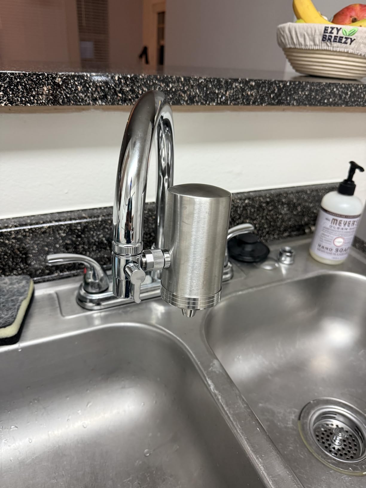 WINGSOL Stainless Steel Water Filter for Sink Faucet, NSF/ANSI 42&53, 360° Rotating Tap Purifier, Reduce Heavy Metals 99.6% Lead, Improve Taste, 250 Gallons Mineral pH+ Water, Reinforced Housing customer photo 2