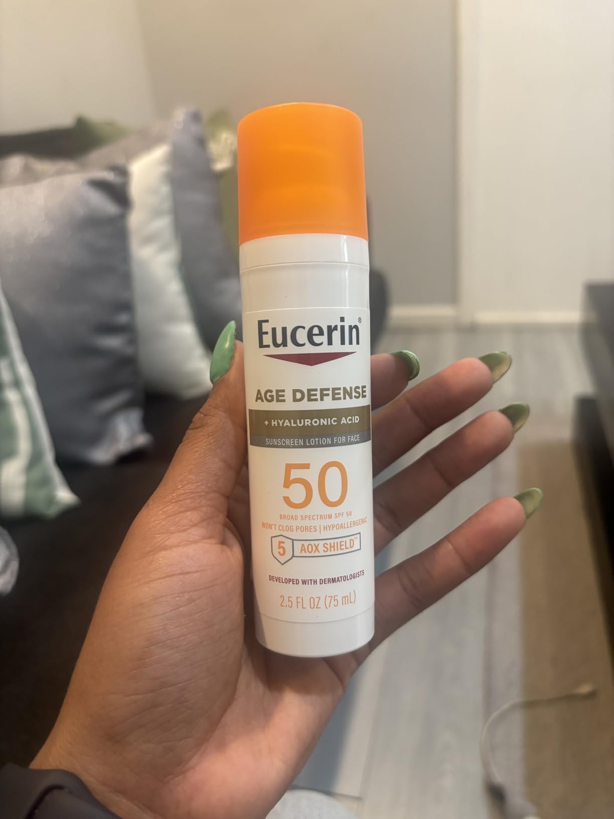 Eucerin Sun Age Defense Face Sunscreen Lotion SPF 50, 2.5 FL OZ customer photo 2
