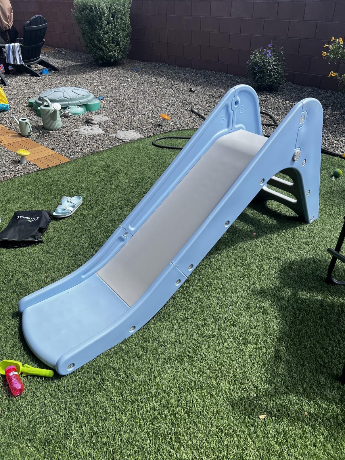 Toddler Indoor Slide, Foldable Baby Climber Playset with Basketball & Hoop customer photo 1