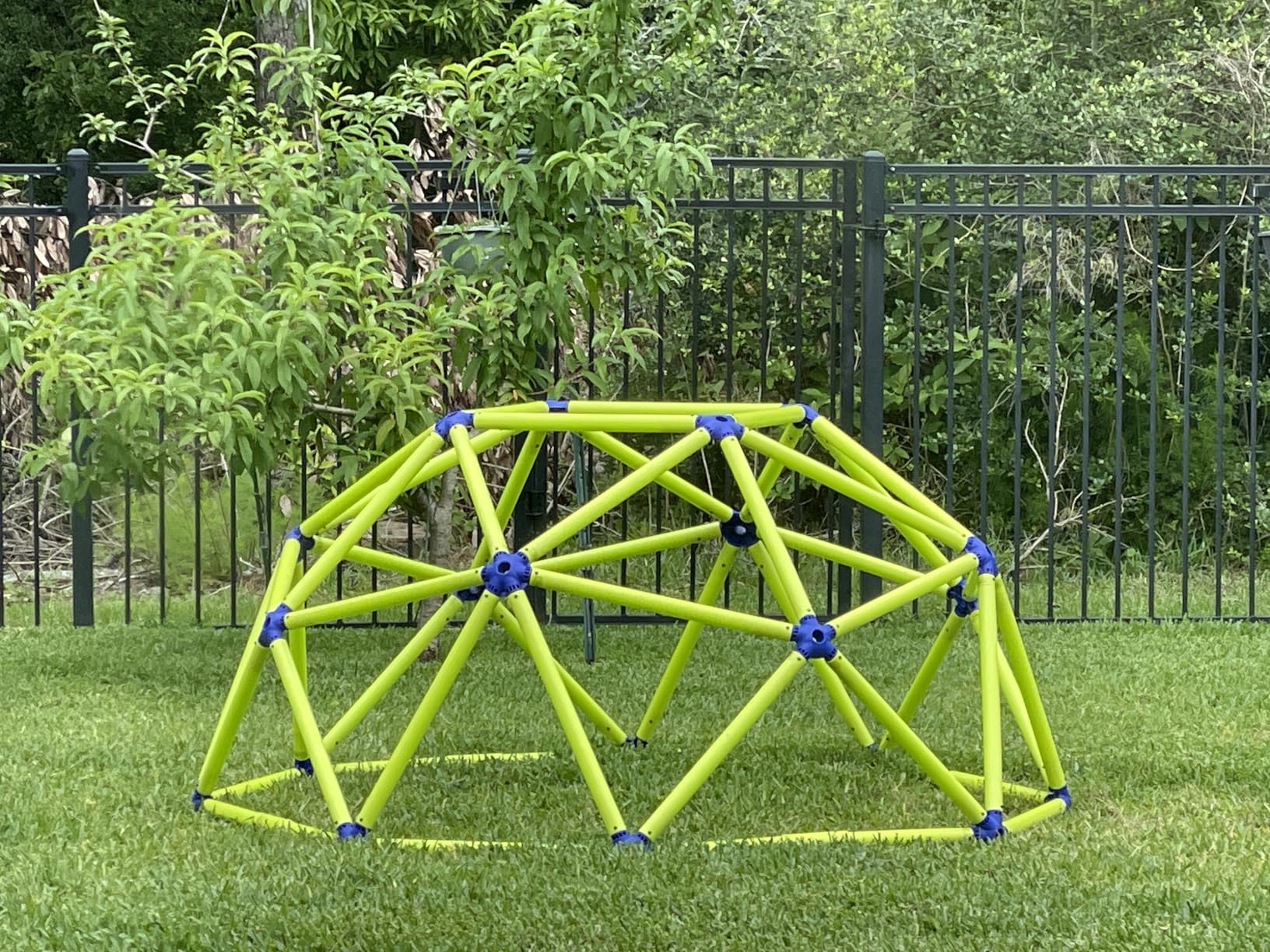 Eezy Peezy Mega Pyramid Monkey Bars Climbing Tower Active Outdoor Fun for Kids Ages 3 to 8 Years Old, Blue/Green customer photo 1