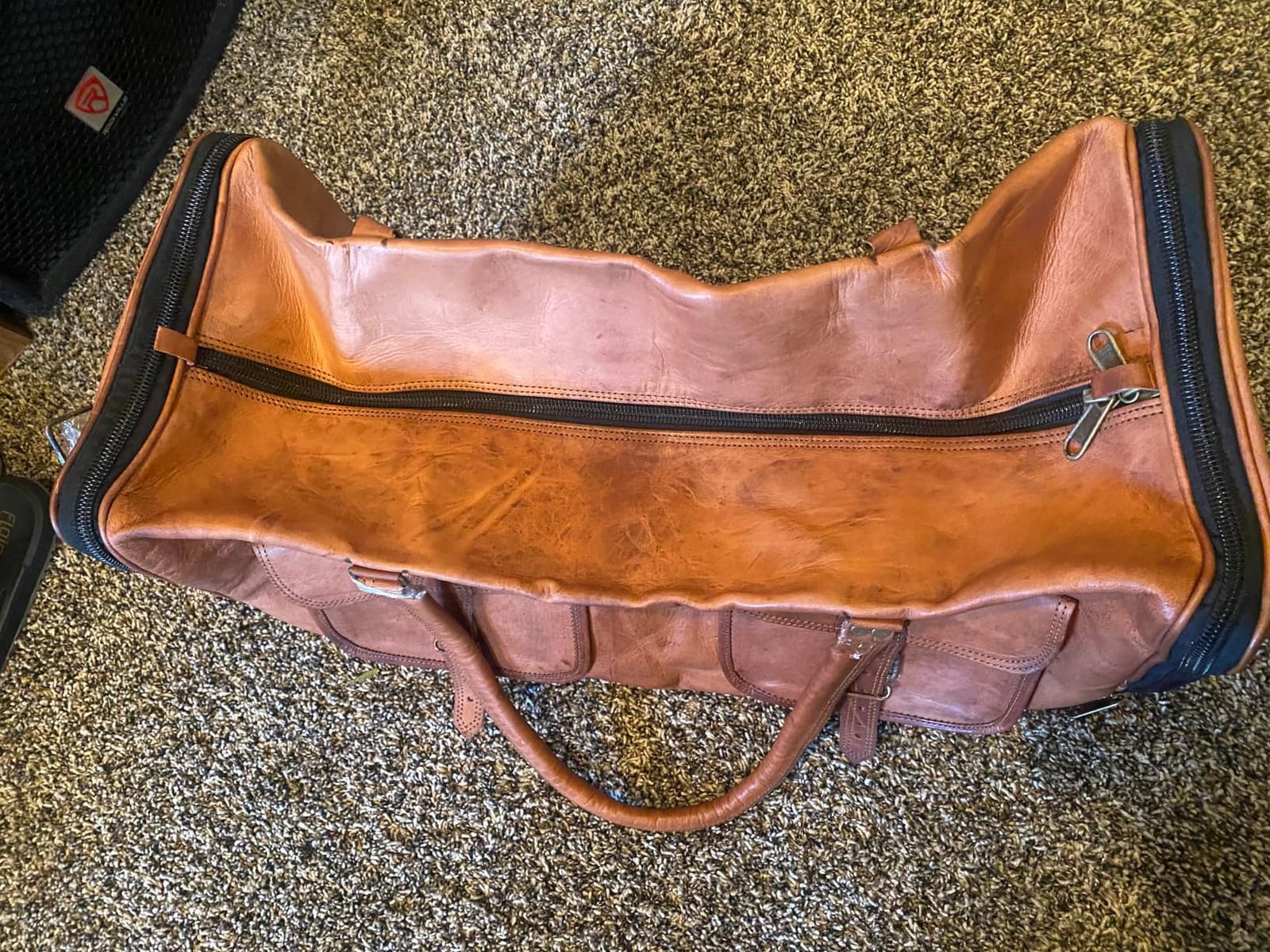 Genuine Leather Duffle Bag 24 Inch Handmade Vintage Travel Case Luggage Bags for Men, Overnight Carry On Duffel Bag Medium Weekender Gym Bag for Men and Women customer photo 1