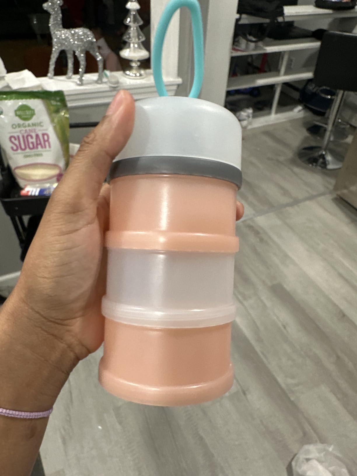Baby Formula Dispenser, Formula Container, Portable Milk Powder Dispenser Container, Baby Feeding Travel Storage Container, Non-Spill Stackable Baby Snack Storage Container, BPA Free, 2 Packs customer photo 2