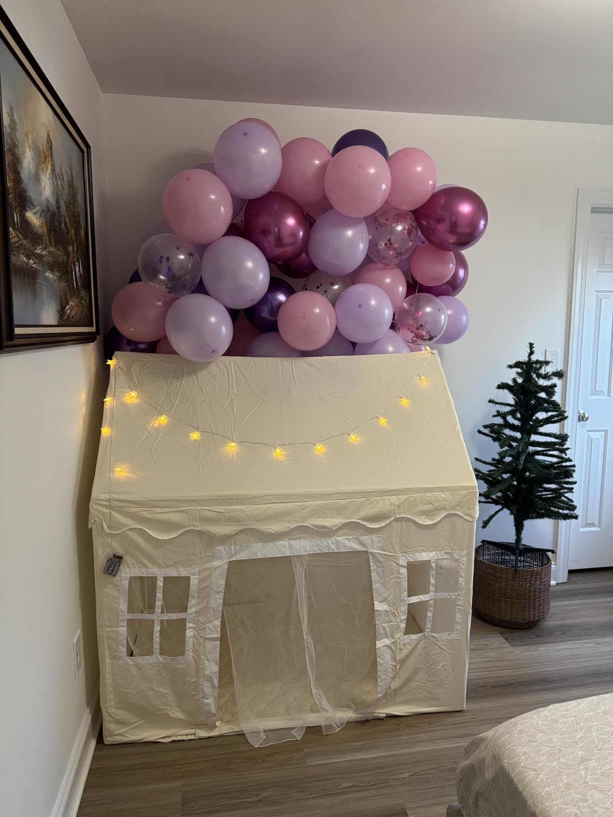 Tiny Land Kids Play Tent with Padded Mat & LED Lights, Ages 3+ customer photo 2