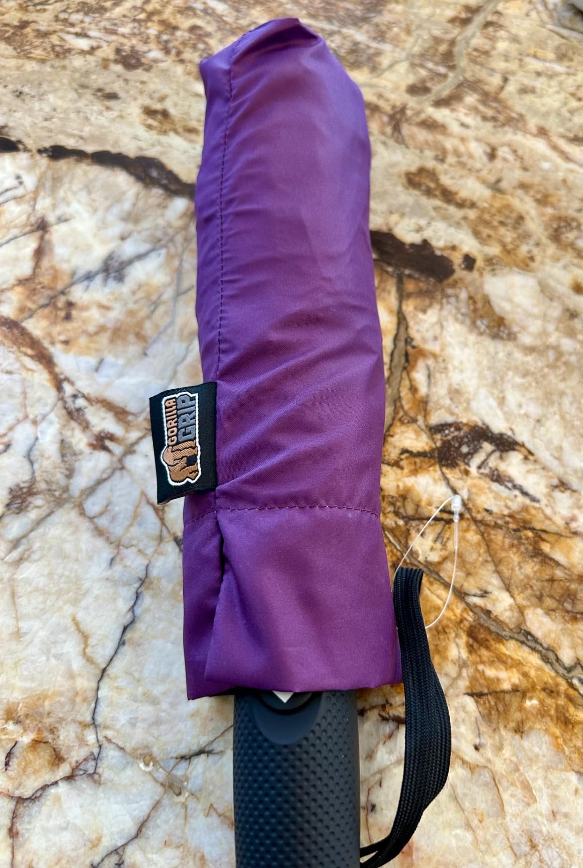 GORILLA GRIP Compact Travel Size Umbrella for Rain, Sleek Design, Black customer photo 2