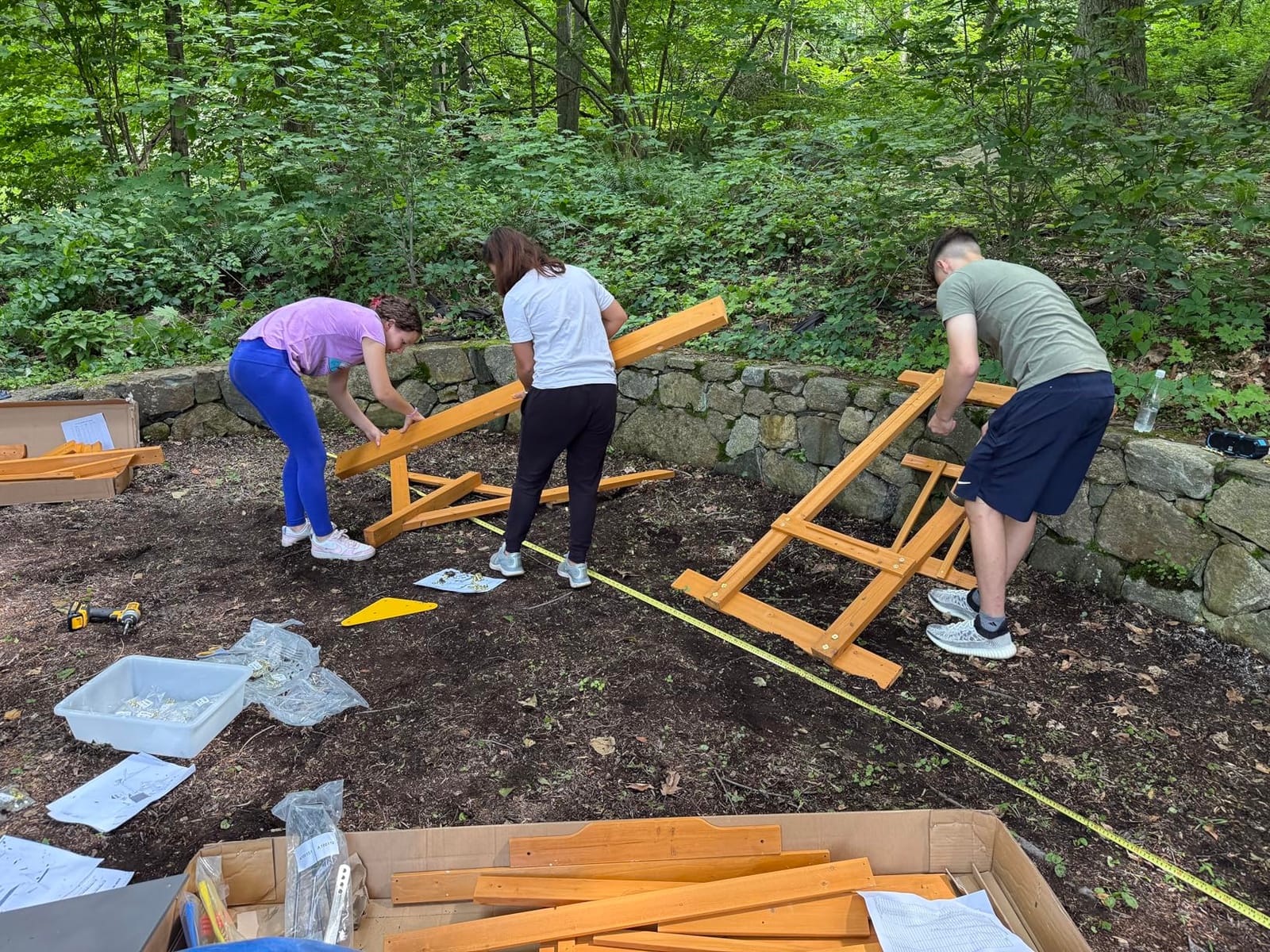 Wooden Playground Sets for Backyards, Outdoor Swing Sets for Kids Ages 3-6 customer photo 2