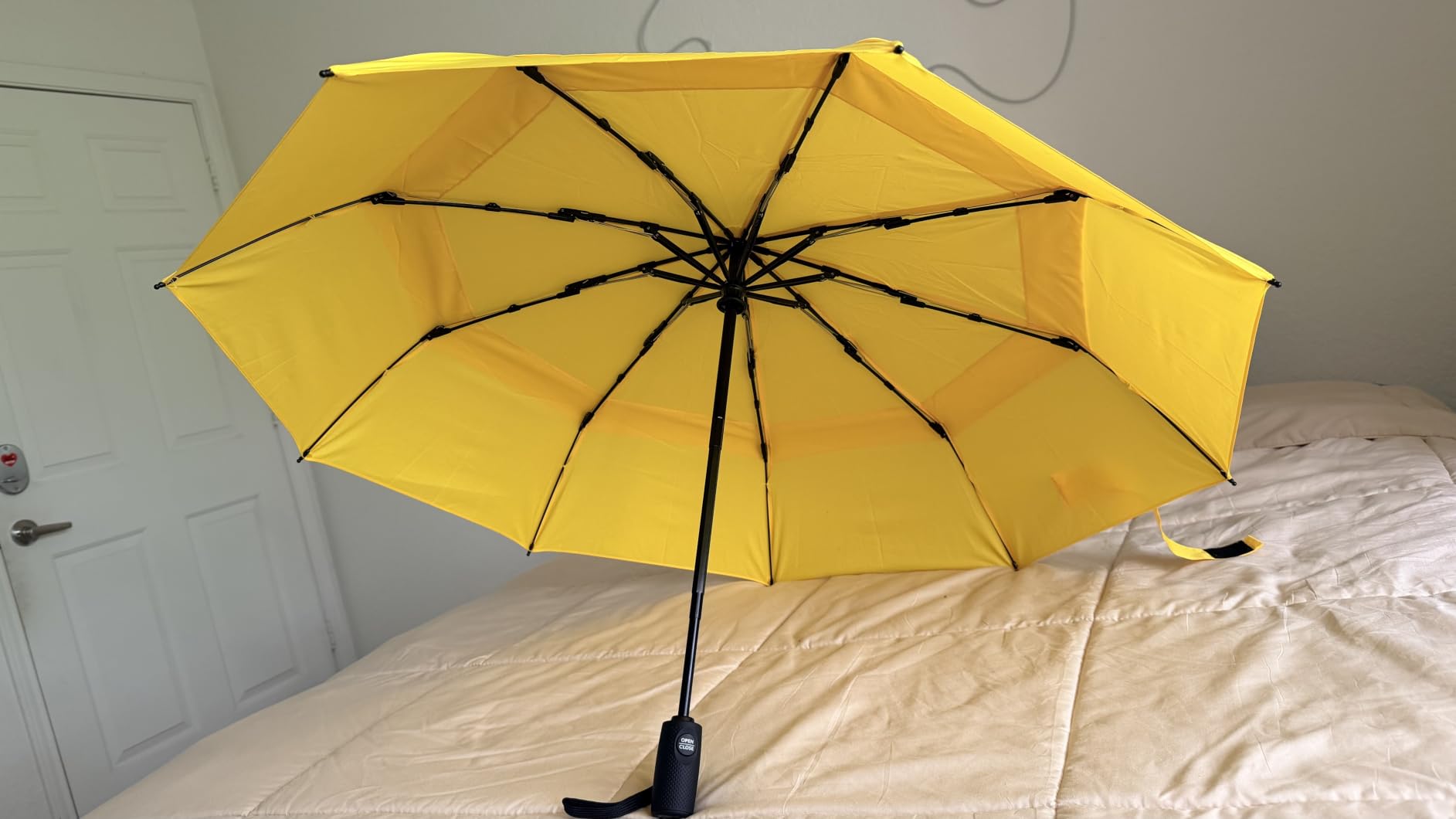 TUMELLA Strongest Windproof Travel Umbrella (Compact, 100MPH Wind-Tested), Light, Portable, One-Handed Use, Automatic Folding Rain Umbrella, Durable, Premium Grip, Fits Car & Backpack customer photo 1