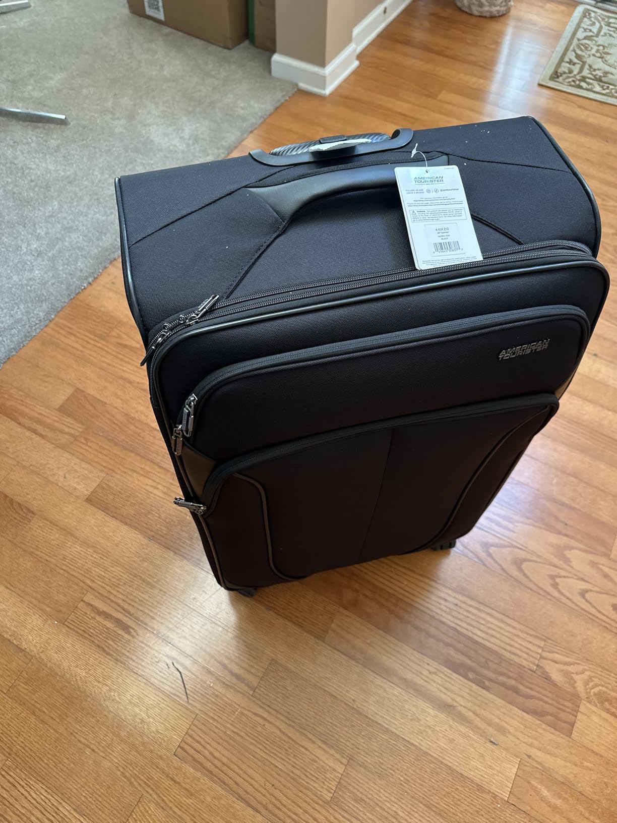 American Tourister 4 KIX 2.0 Expandable Softside Luggage with Spinner Wheels, 20 SPINNER, CLASSIC BLUE customer photo 1