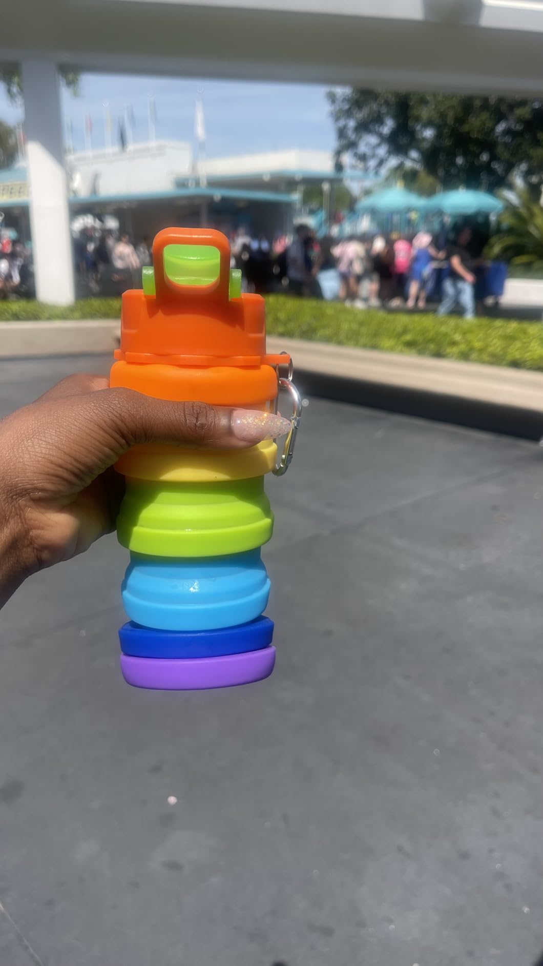 Collapsible Water Bottles 3 Pack 500ml (Black+Purple+Blue) customer photo 2