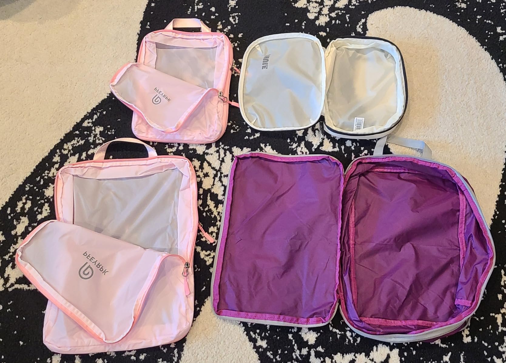 PFEYRPK Lightweight Compression Packing Cubes for Suitcases, Compressible Expandable Travel Packing Organizer with Clear Toiletries and Backpack Bag, Travel Essentials for Carry on Luggage 7 Set customer photo 1