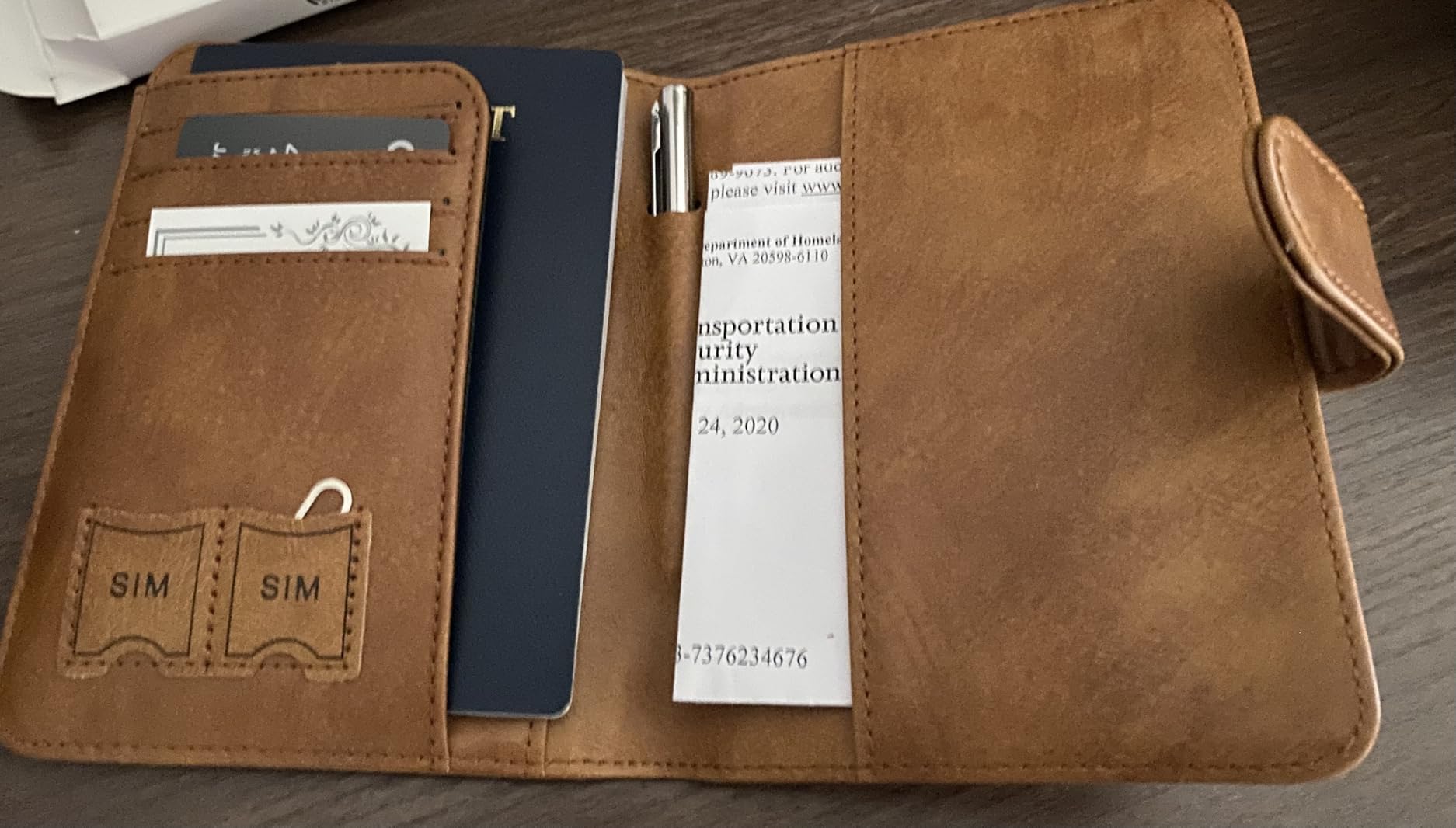 LOHASLIFE Airtag Passport Holder for Travel, Rfid Passport Cover Wallet customer photo 1