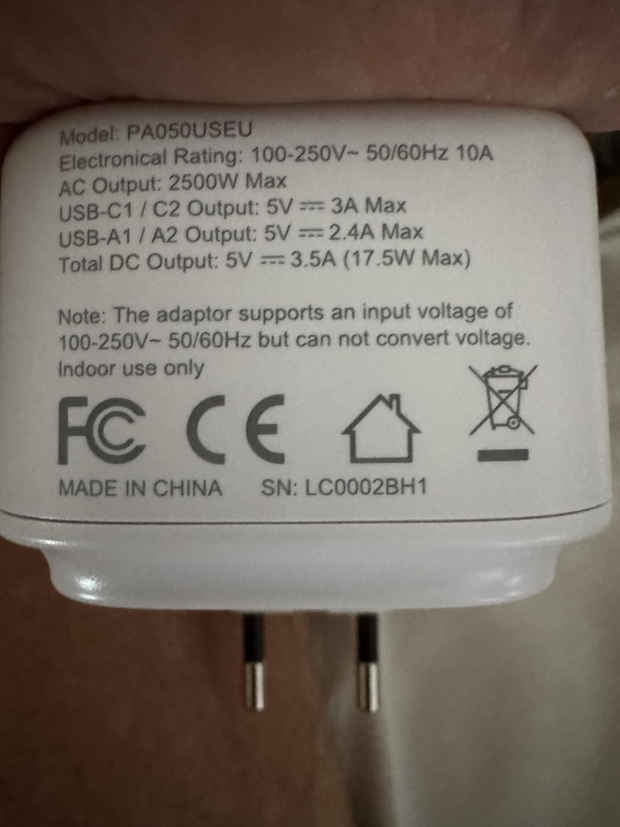 LENCENT European Travel Plug Adapter US to Europe Type-C Foldable Plug customer photo 1