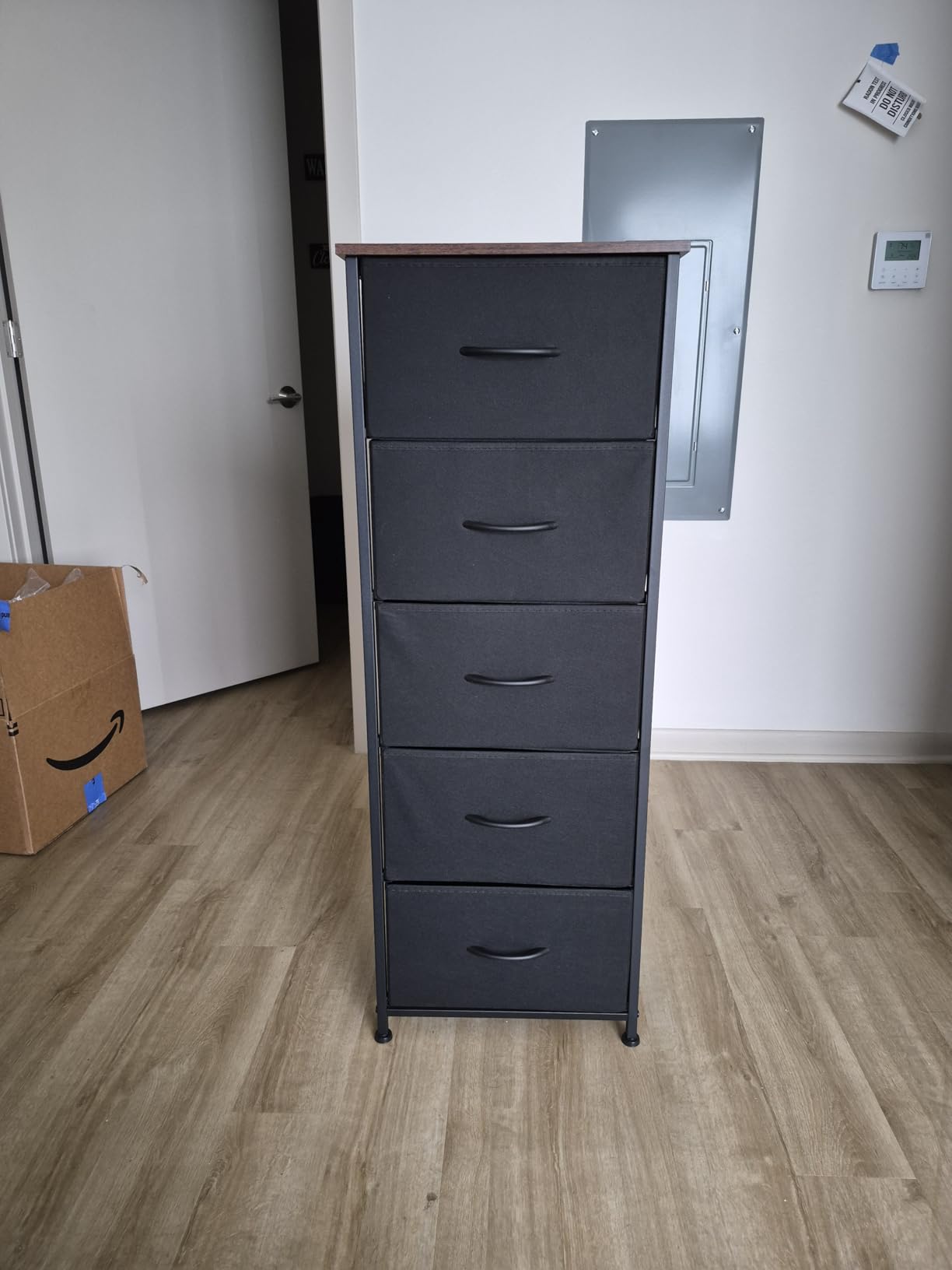 Somdot Small Dresser for Bedroom, 3 Drawer Storage Cabinet, White customer photo 1