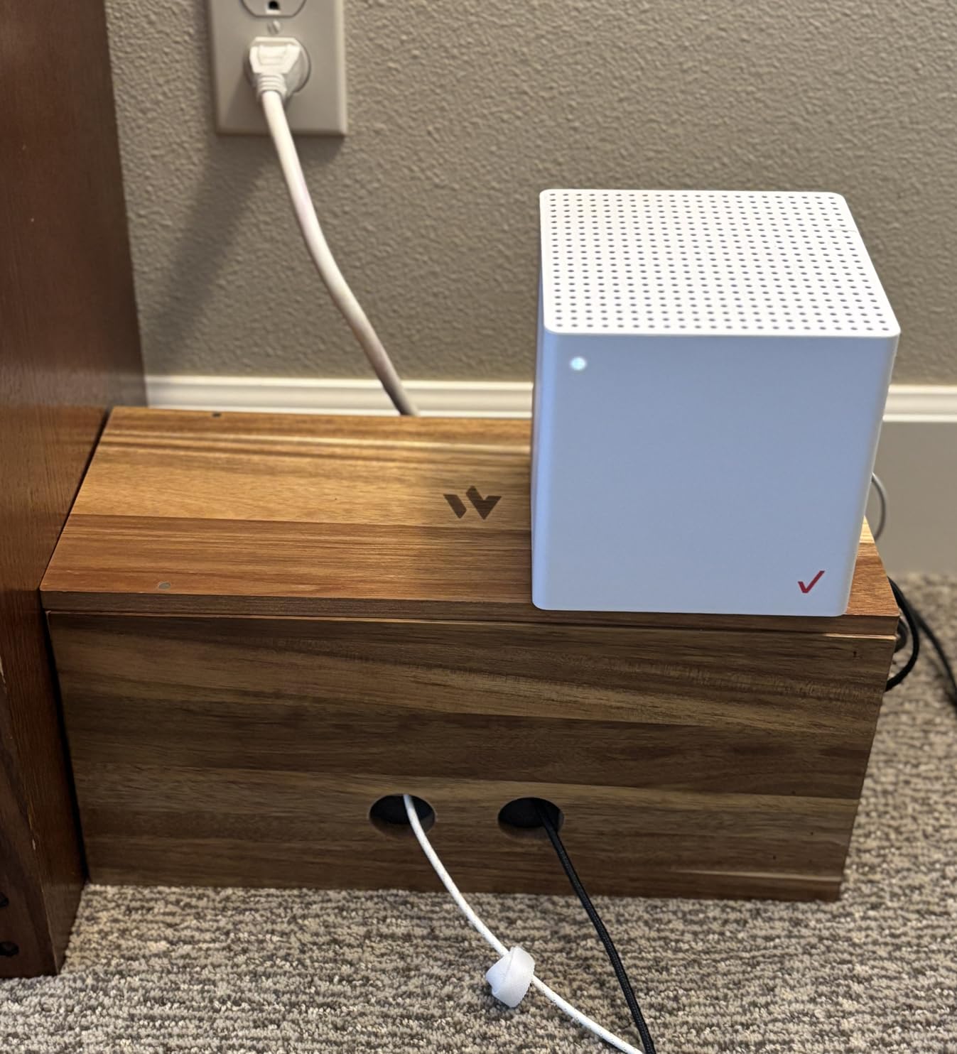 Extra Large Cable Management Box, Wood Cord Hider Box & Organizer for Power Strip, TV Wires & Desk Cable Storage customer photo 1