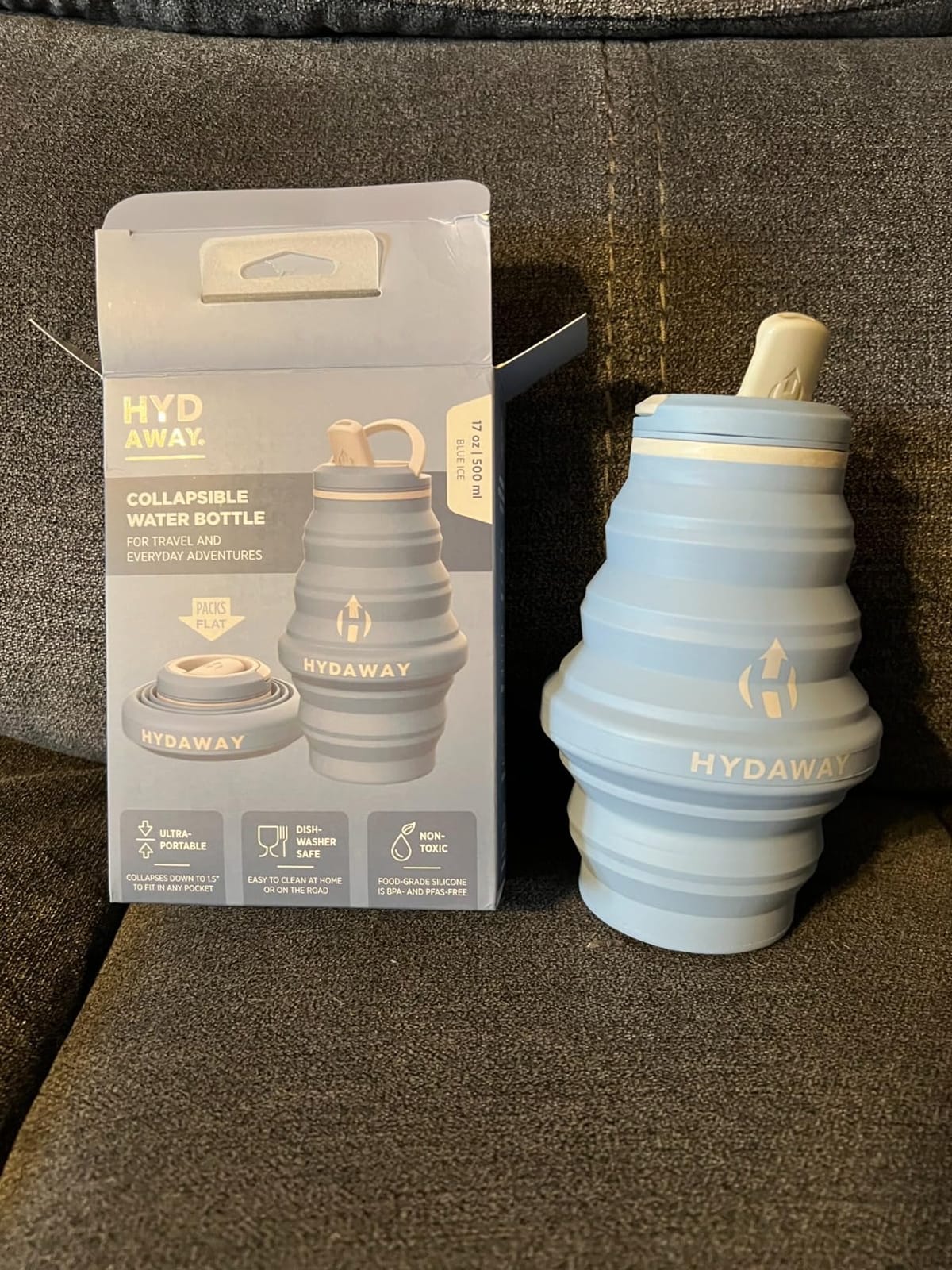 HYDAWAY 17oz Collapsible Water Bottle, Packable Leakproof for Travel customer photo 2