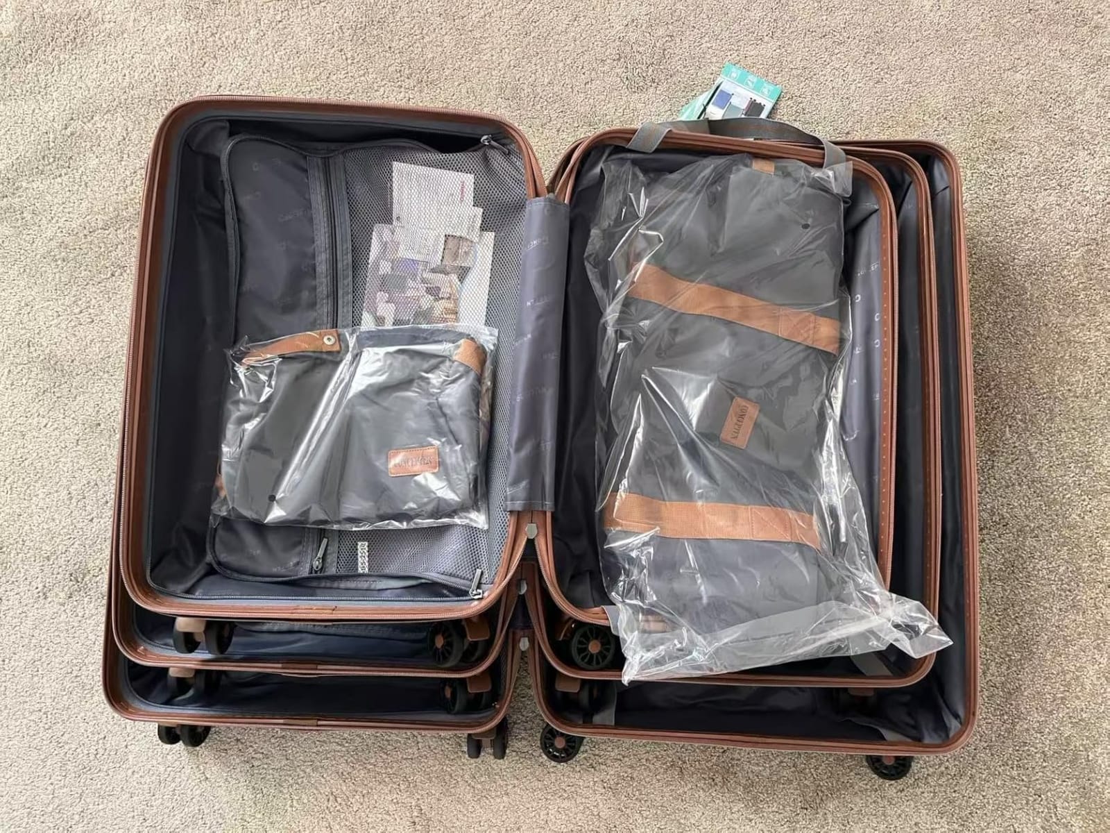 CONCEPTEN Luggage Sets 5 Piece, ABS+PC Hardshell Suitcases with Wheels customer photo 2