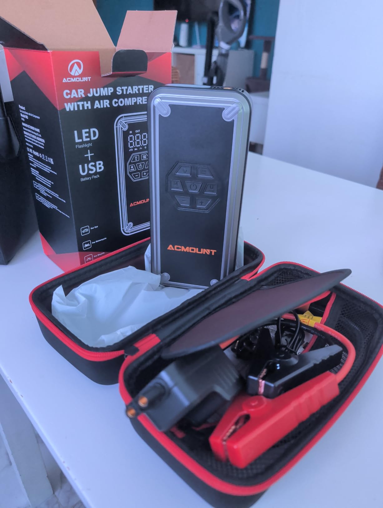 ACMOUNT W160 5000A Jump Starter with Air Compressor 150PSI, 12V Jump Box customer photo 1