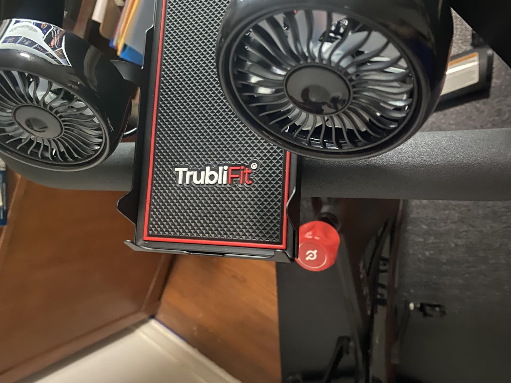 TrubliFit Dual Cooling Fans with Phone Tray for Peloton Bike, No Batteries customer photo 2