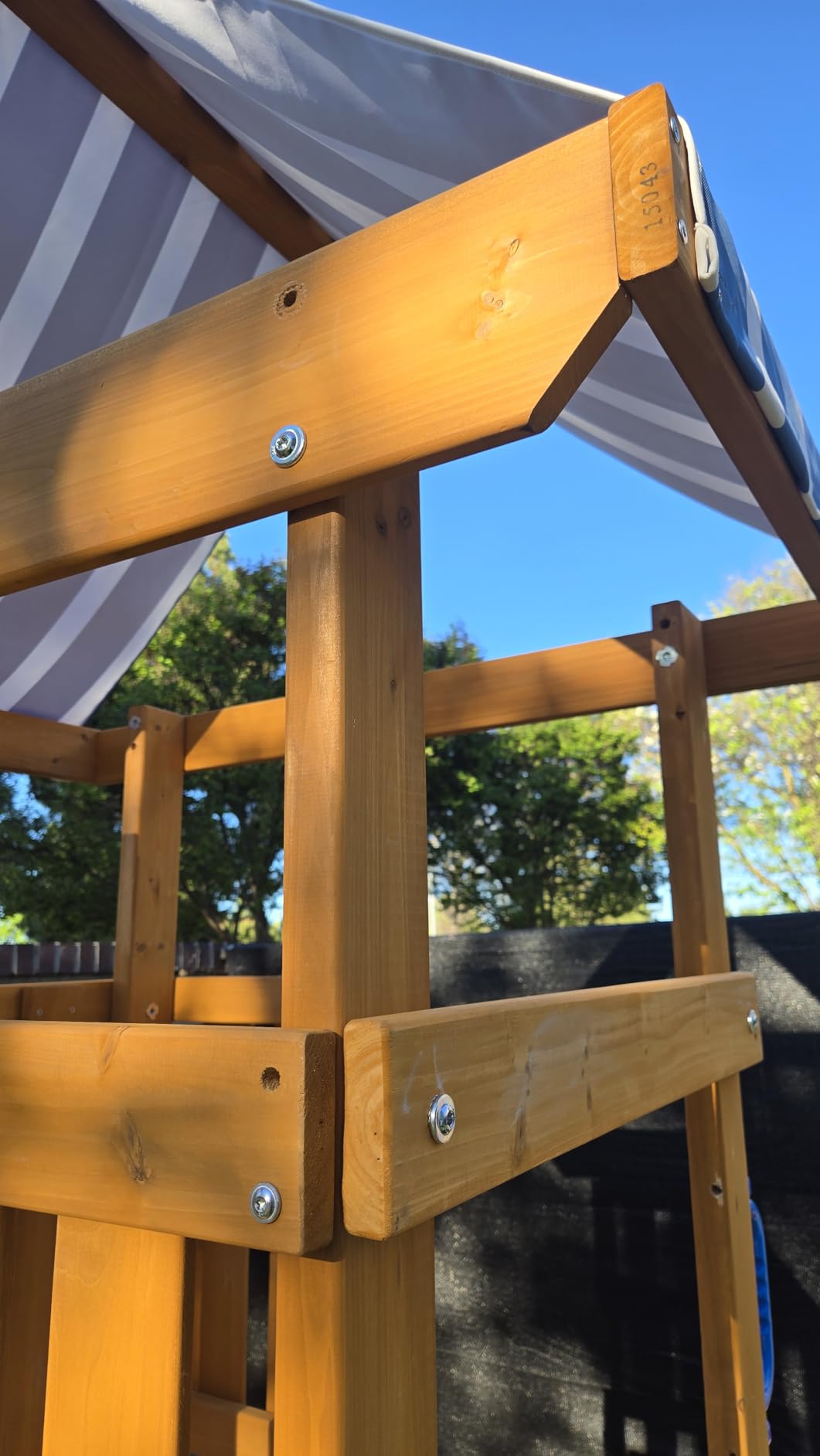 ROBOTIME Wooden Swing Set for Backyard, All-in-One Kids Playset, Ages 3-10 customer photo 2