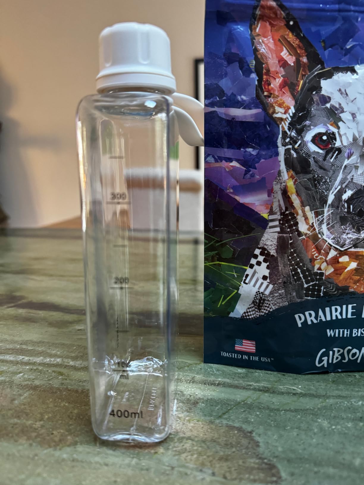 Portable Flat Water Bottle, 8 oz, Green customer photo 2