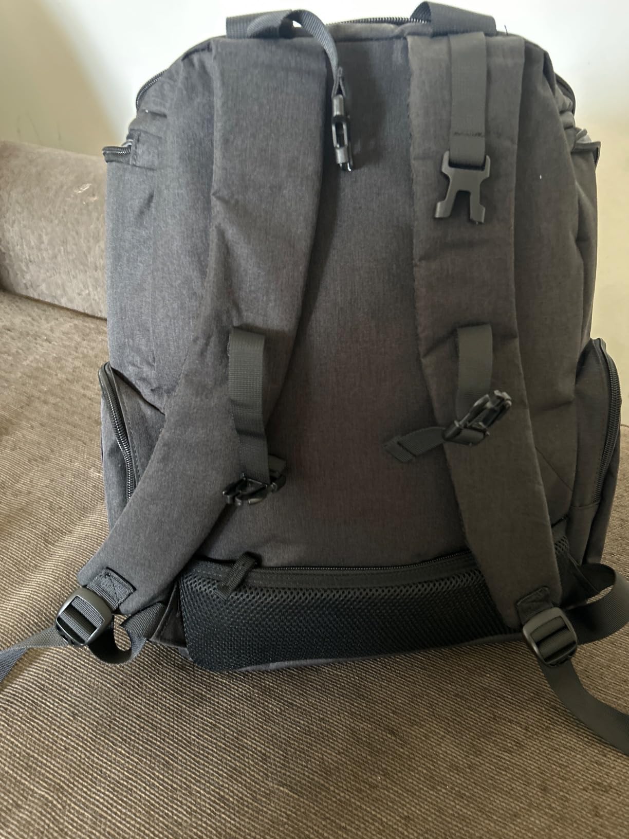 Mancro Diaper Bag Backpack, Extra Large Capacity Black Baby Diaper Backpack customer photo 1