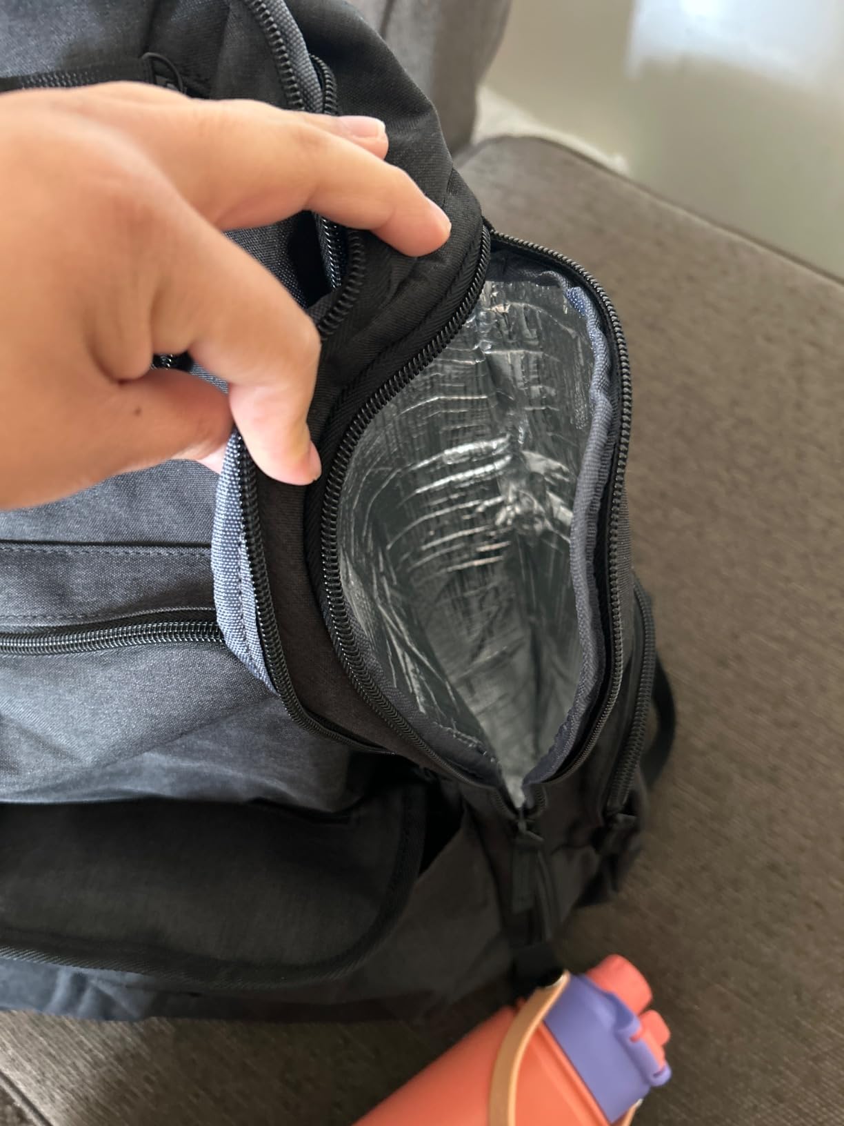 Mancro Diaper Bag Backpack, Extra Large Capacity Black Baby Diaper Backpack customer photo 2