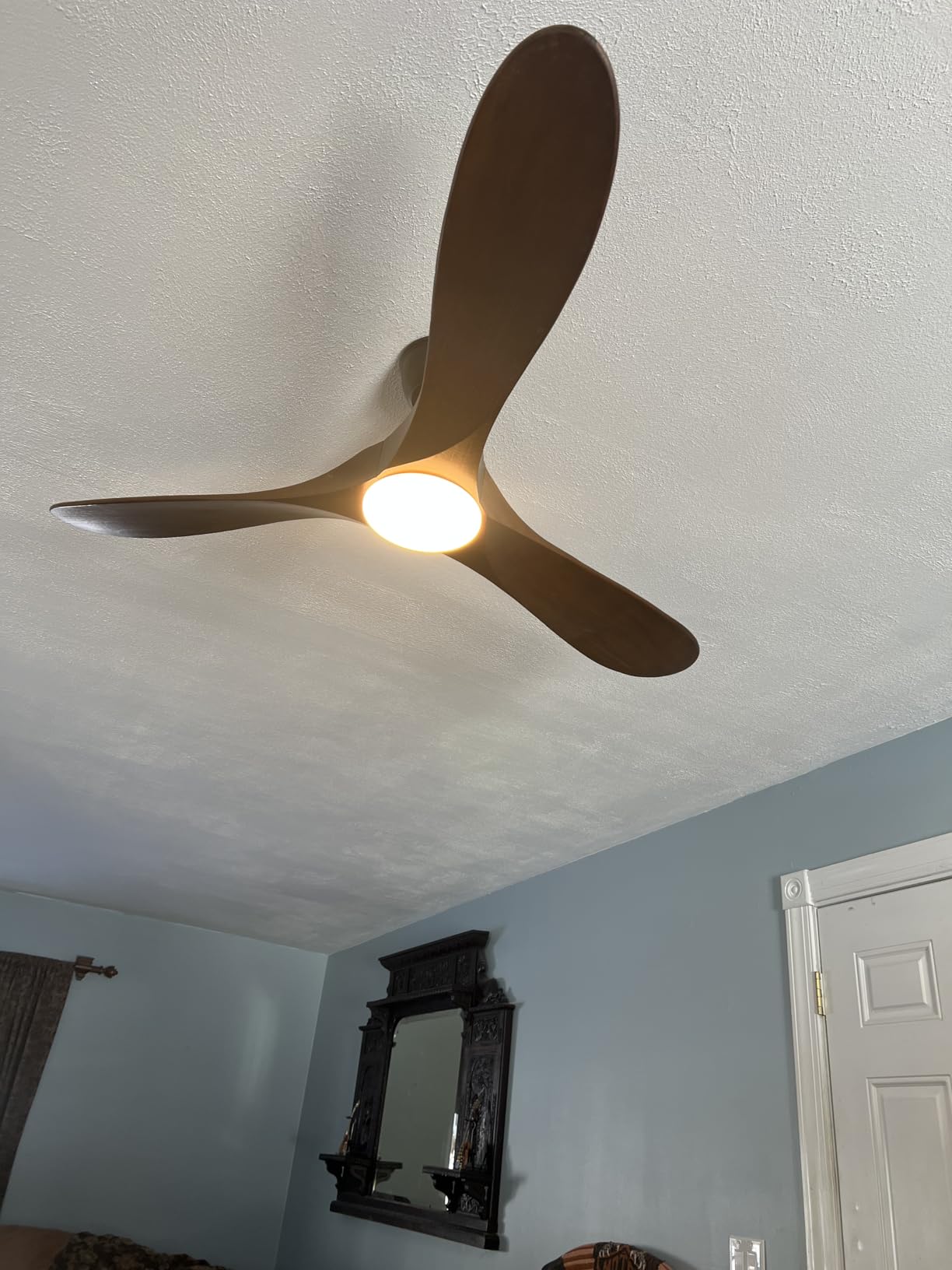 Haipeel 52 Inch Outdoor Ceiling Fan with Light and Remote, Solid Wood customer photo 1
